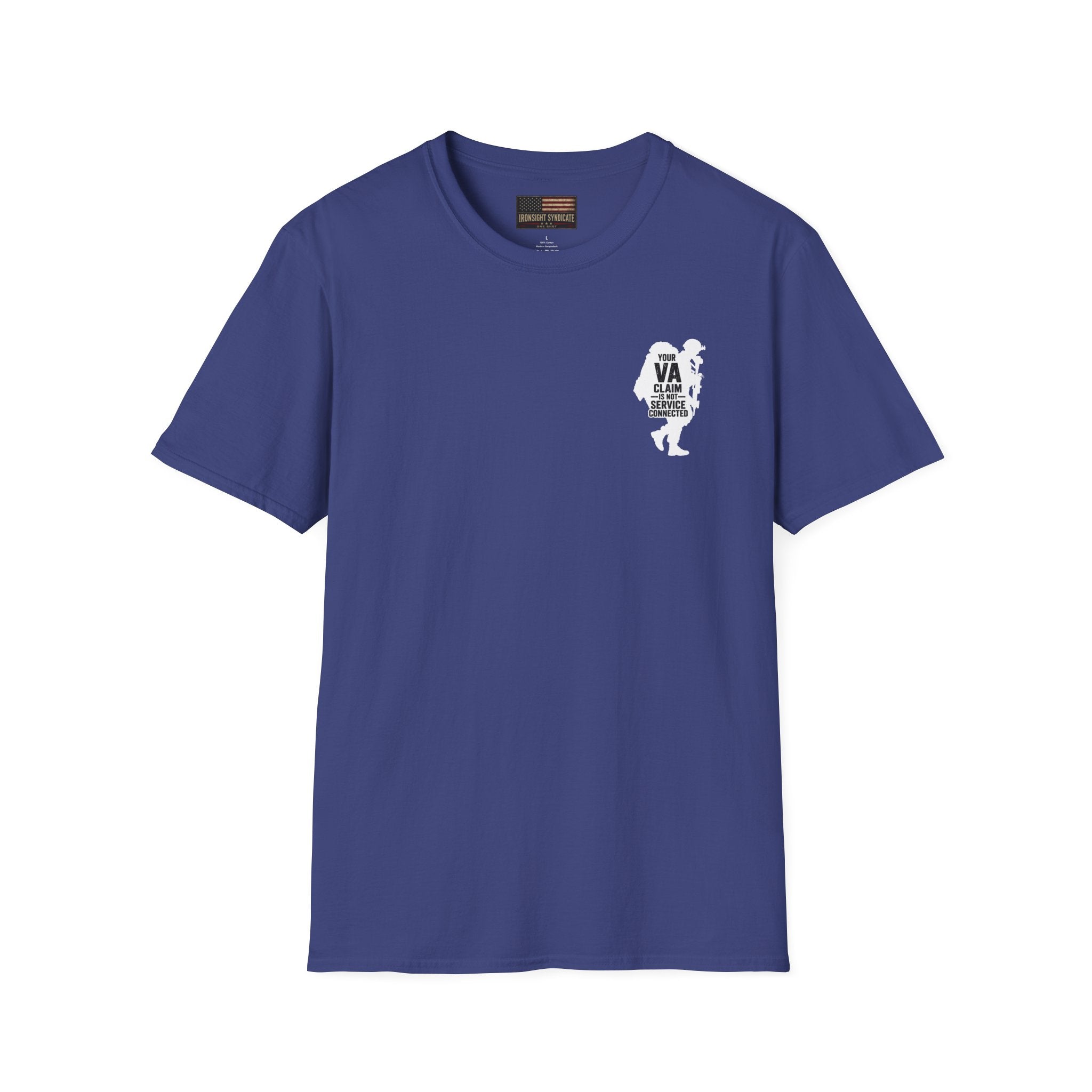 DD-214 service connected T-Shirt (White Graphic)