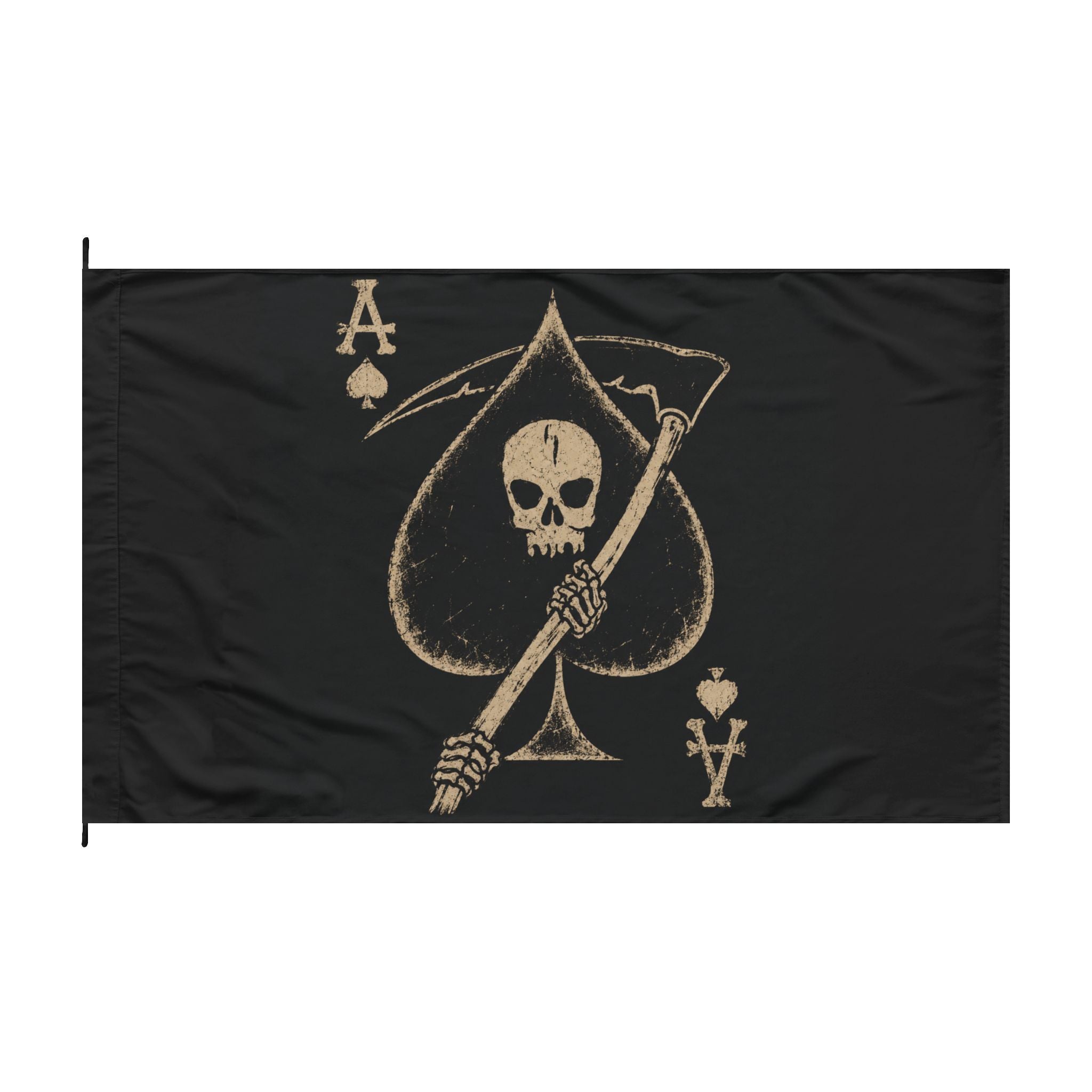 Vietnam Inspired Death Card Ace of Spades Double-Sided Flag - Size 3 | Ironsight Syndicate