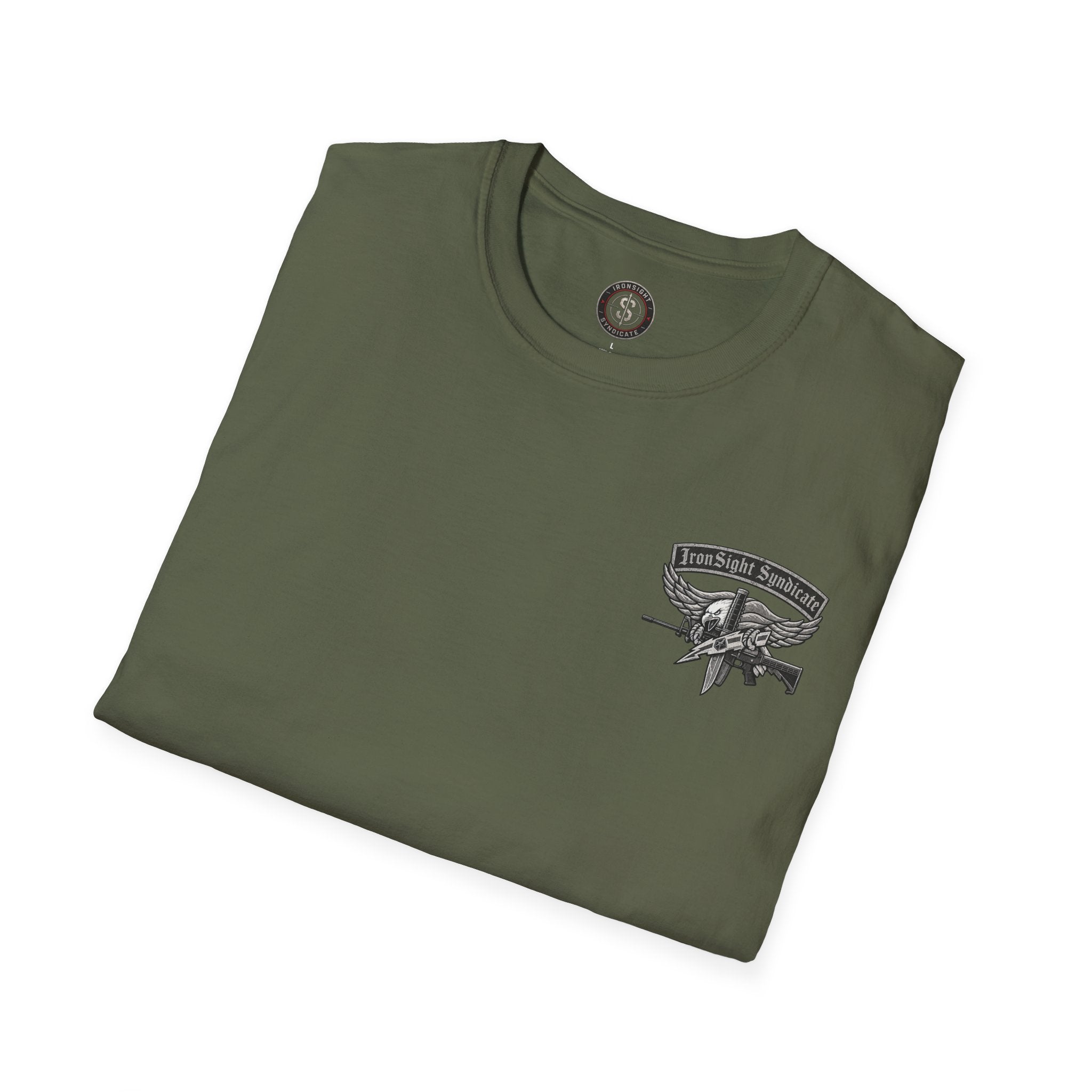 SWAT Eagle T-Shirt — "IronSight Syndicate"  T-Shirt | Patriotic Military Graphic Tee for Veterans & Patriots, Adult (13 and up), unisex