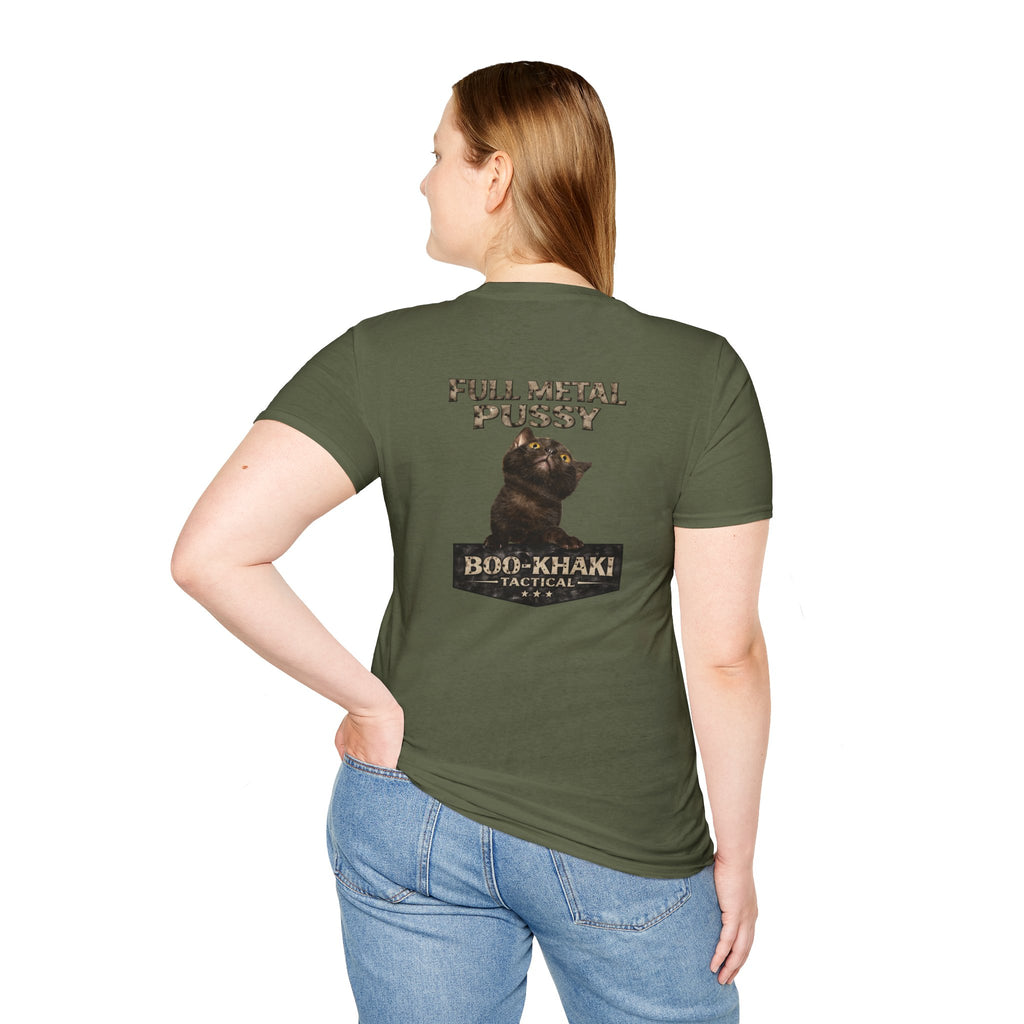 Full Metal Cat T-Shirt – Boo-Khaki Tactical Graphic Tee