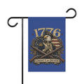 Eagle Blue 1776 Garden Flag – 'Liberty or Death' Eagle House Banner