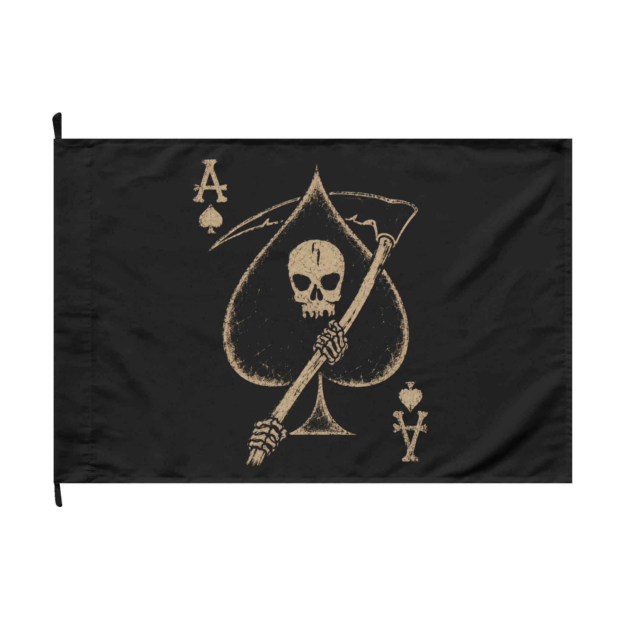 Vietnam Inspired Death Card Ace of Spades Double-Sided Flag - Size 2 | Ironsight Syndicate