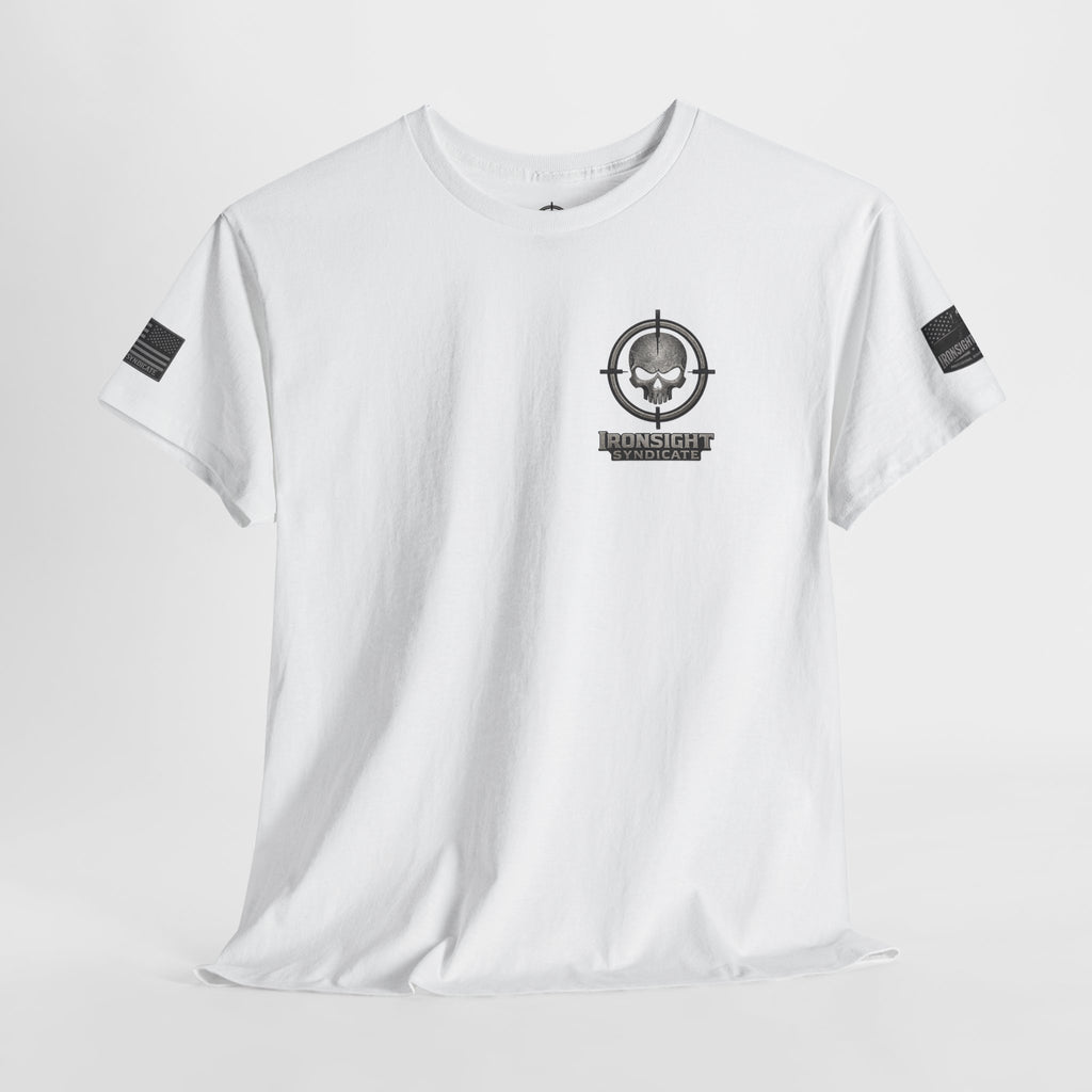 The Devil Whispered T-Shirt — Tactical Skull Target Logo Tee