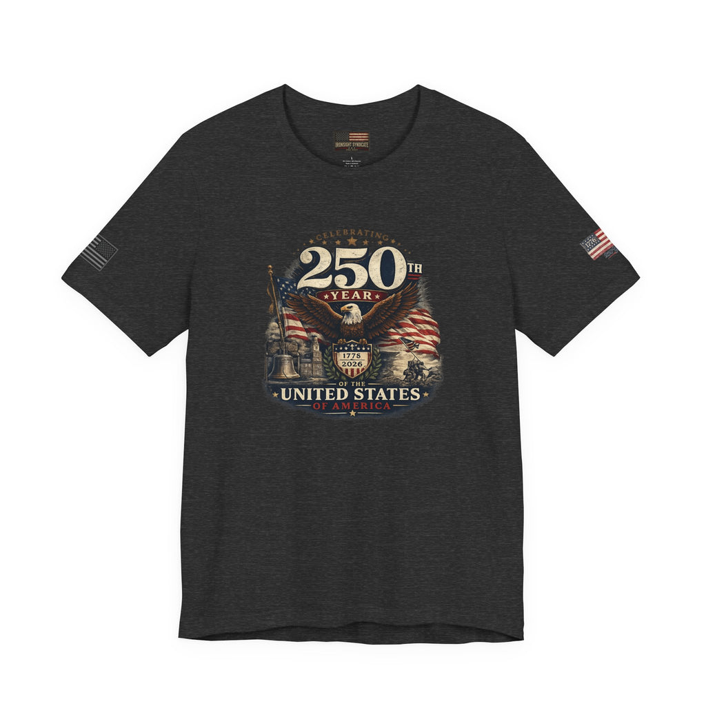 America 250th Anniversary T-Shirt | Patriotic Eagle & American Flag Shirt | 1776-2026 United States Tee front and back