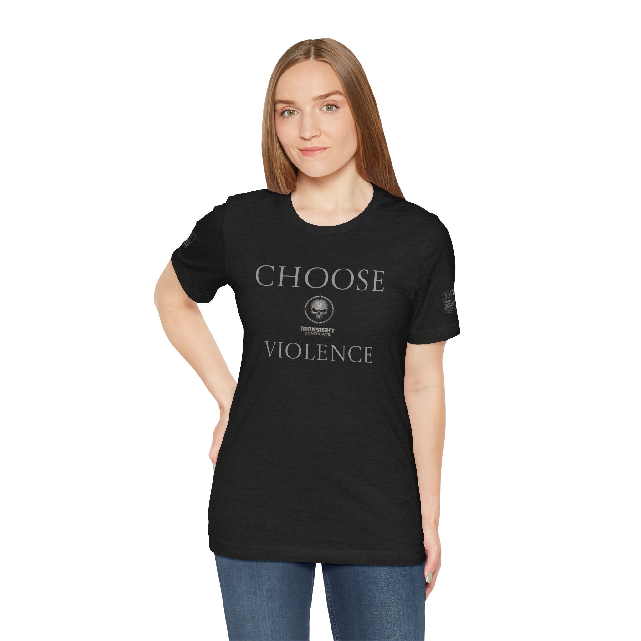 Combat Action Badge Choose Violence T-Shirt | Ironsight Syndicate
