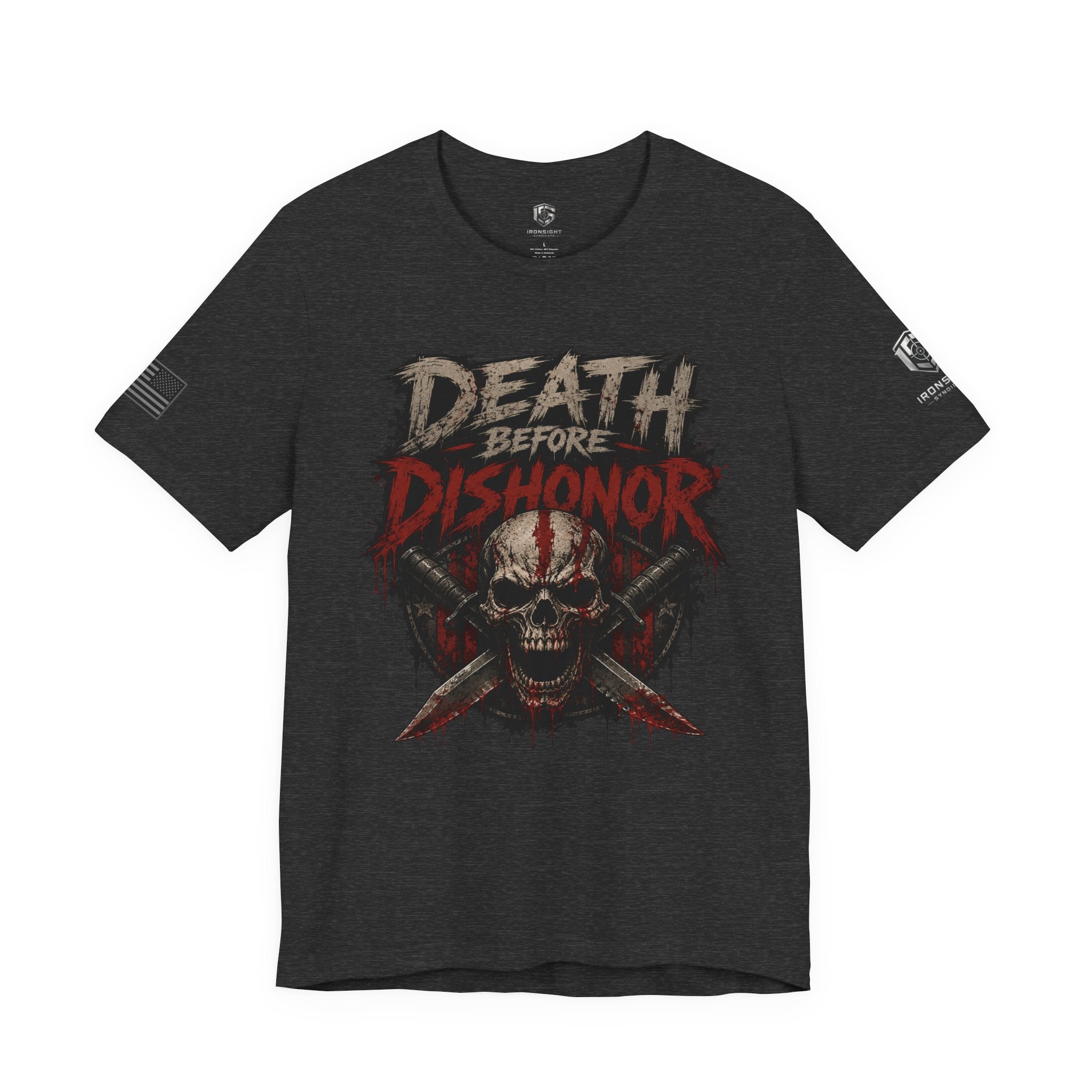 Death Before Dishonor T-Shirt - Dark Grey Heather | Ironsight Syndicate