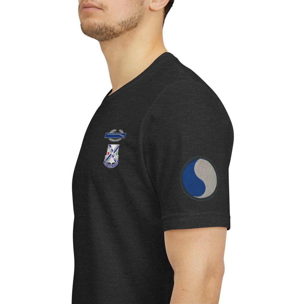 29th Infantry Division 1-115th Infantry Regiment T-Shirt | Patriotic Military Graphic Tee for Veterans & Patriots, Adult (13 and up), unisex