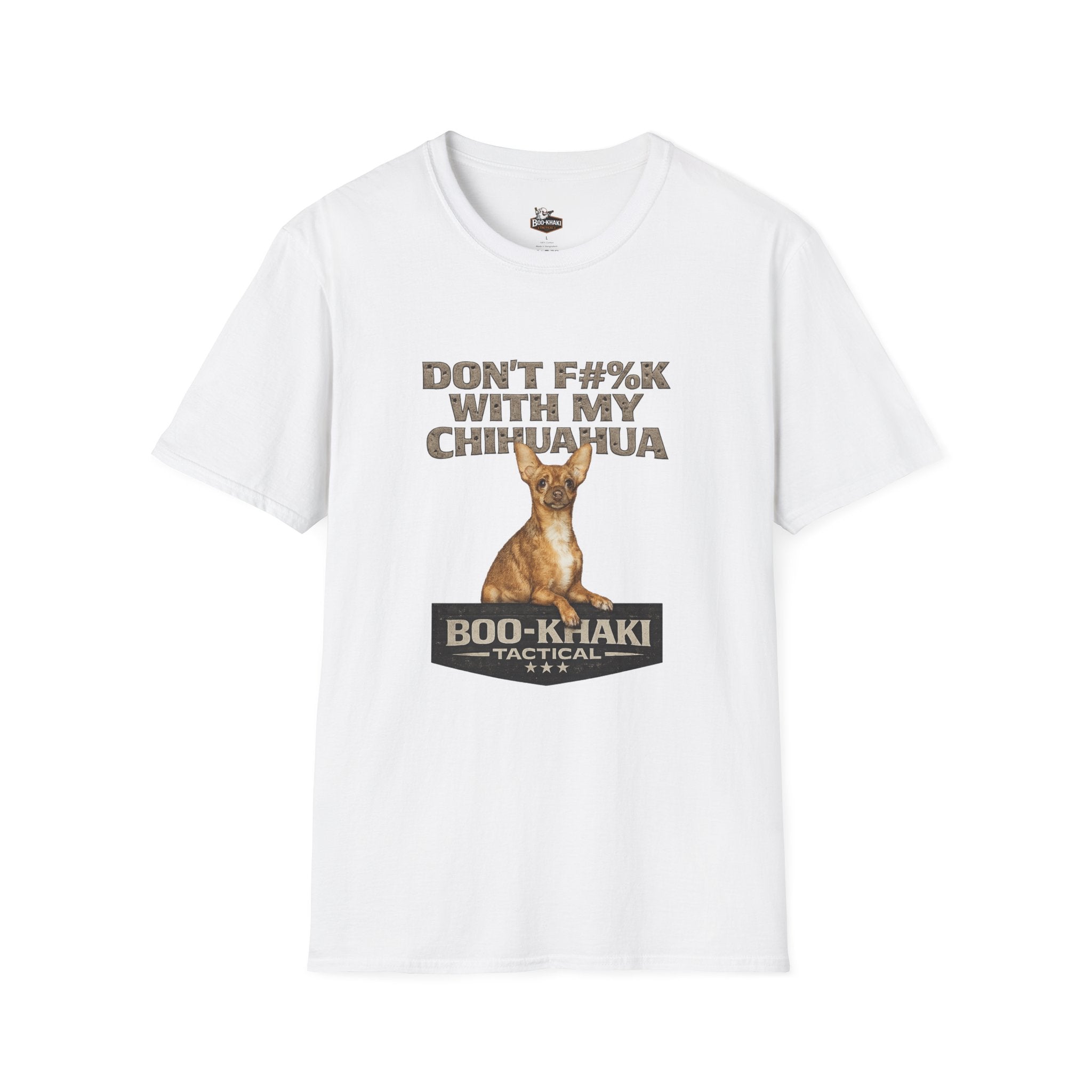 Don't F#%K with my Chihuahua T-Shirt - Boo-Khaki Tactical Graphic Tee - W | Ironsight Syndicate