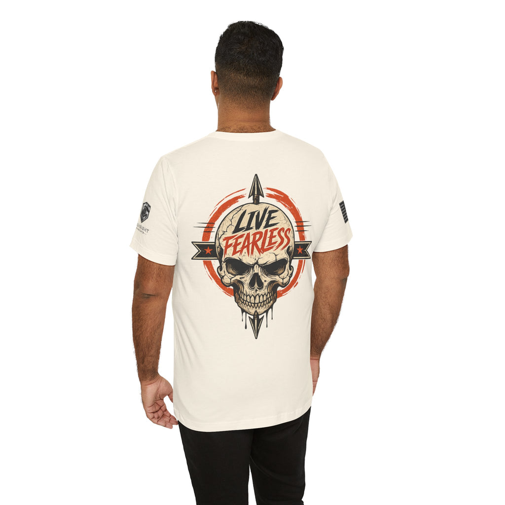 Live Fearless Skull Military T-Shirt | Ironsight Syndicate