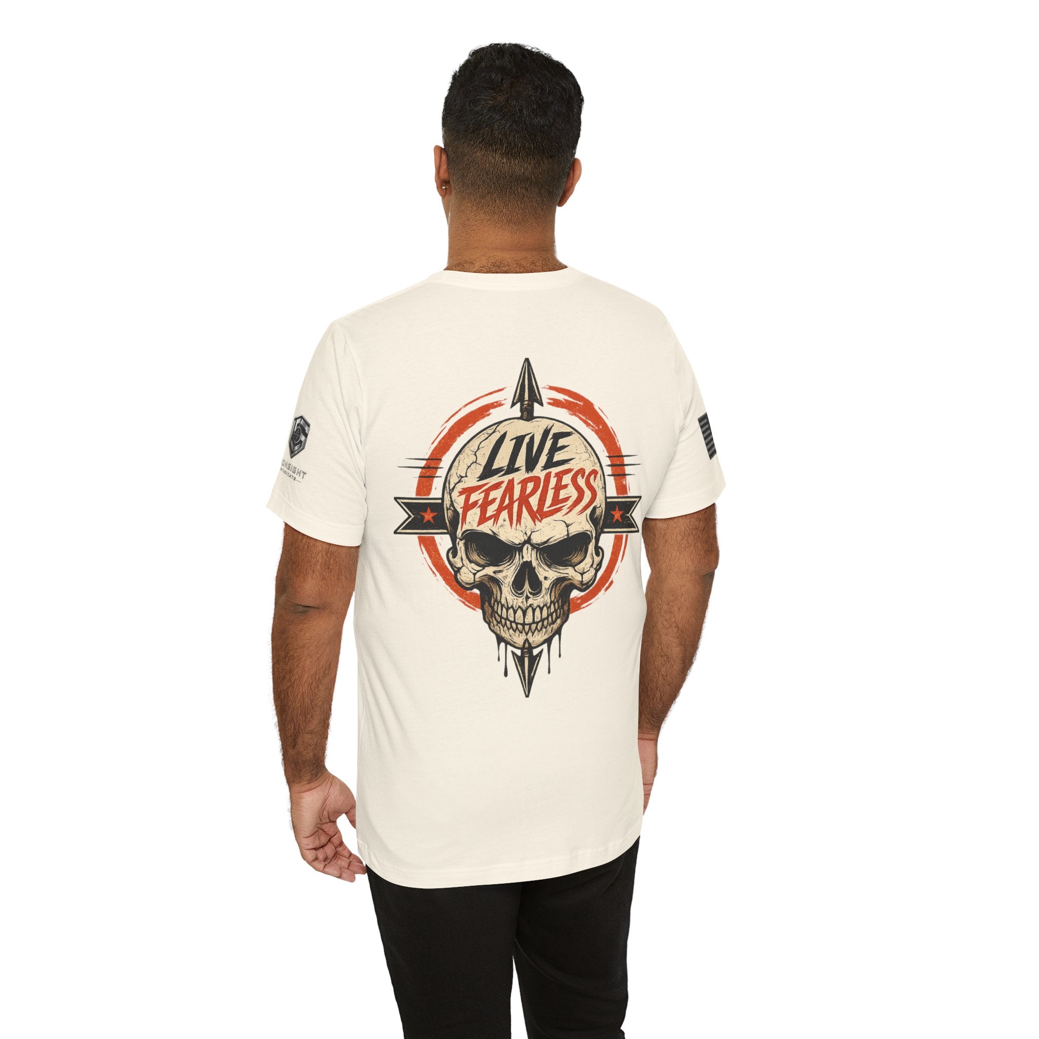 Live Fearless Skull Military T-Shirt | Ironsight Syndicate