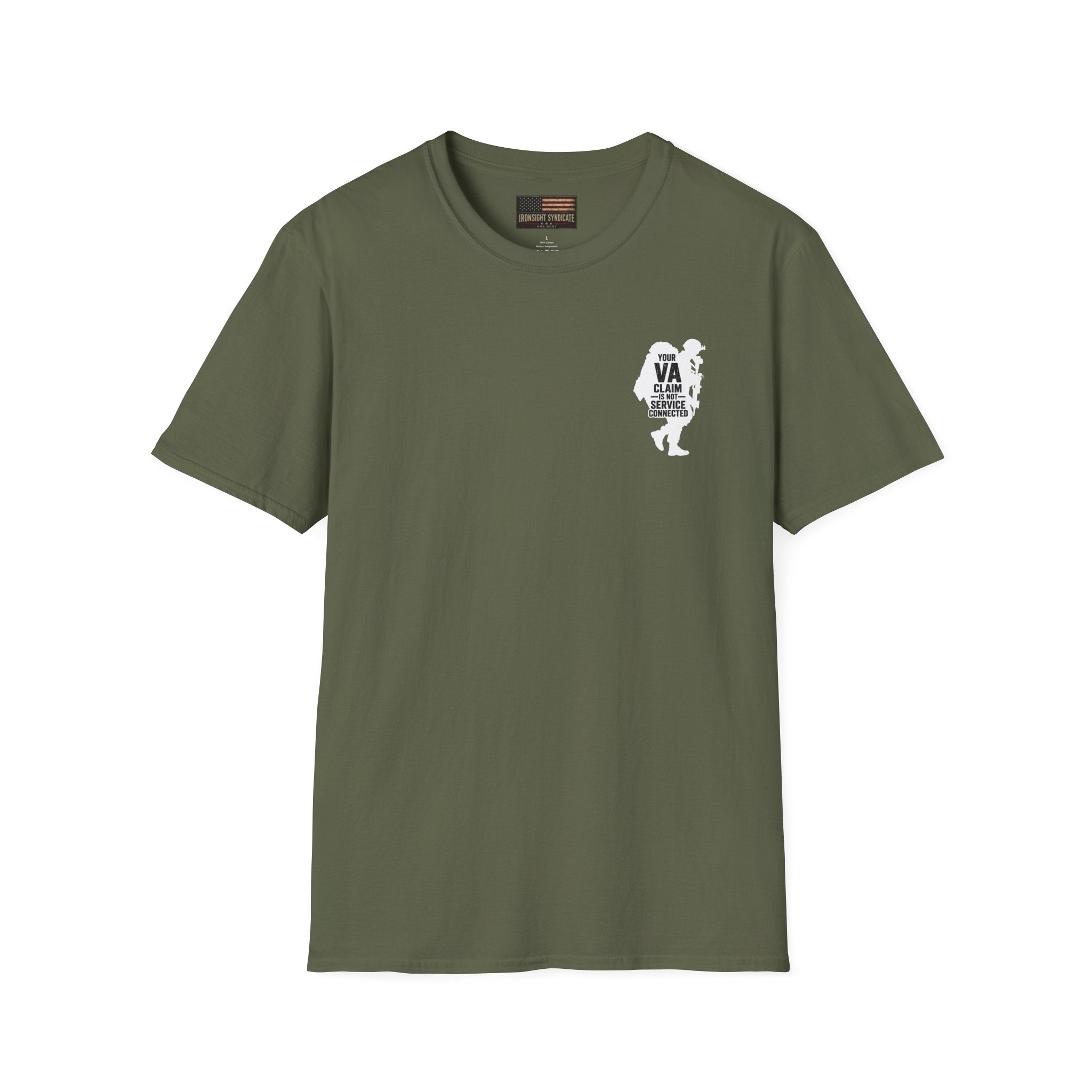 DD-214 service connected T-Shirt (White Graphic)
