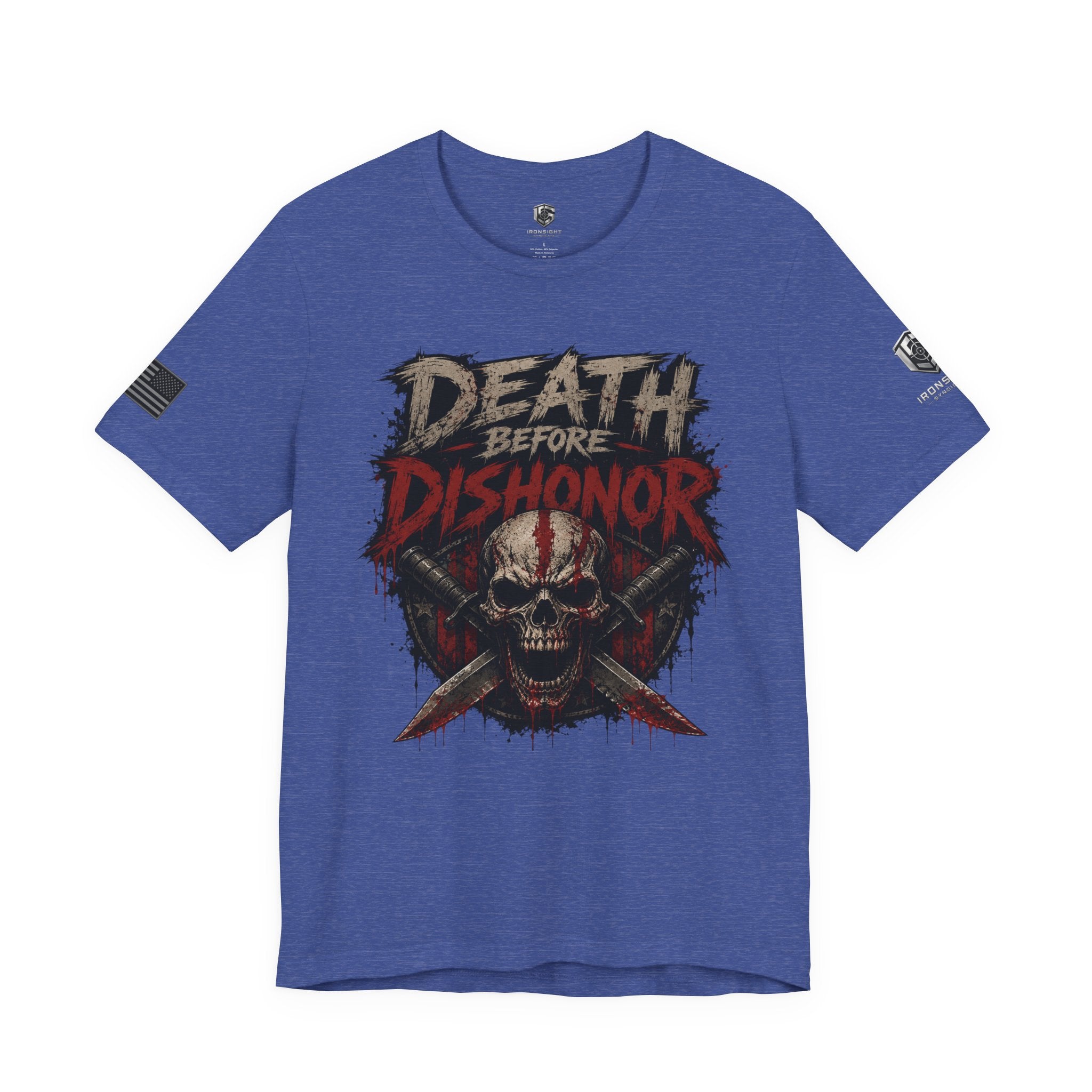Death Before Dishonor T-Shirt - Heather True Royal | Ironsight Syndicate