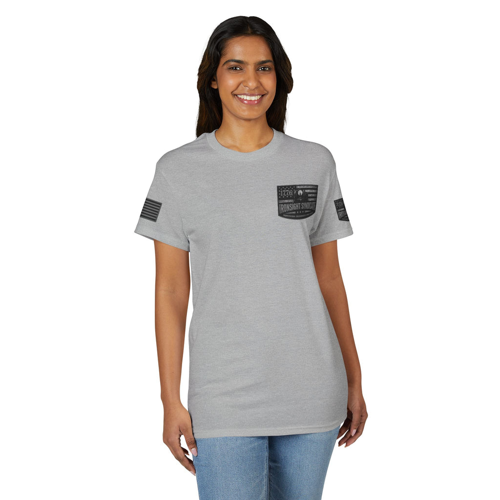 Machine gun George Washington  T-Shirt | Patriotic Military Graphic Tee for Veterans & Patriots, Adult (13 and up), unisex