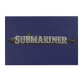 Submariner Navy Area Rug — Vintage Submarine Graphic area rug