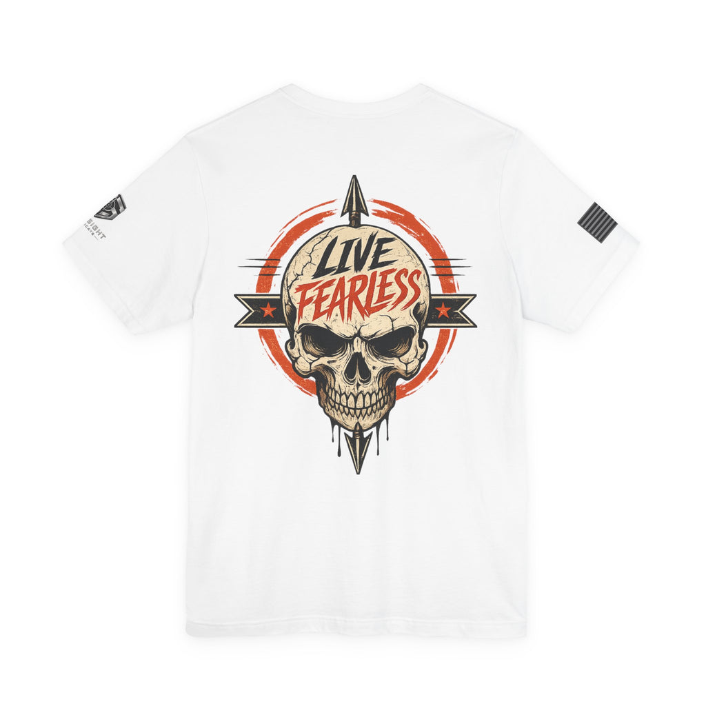 Live Fearless Skull Military T-Shirt | Ironsight Syndicate