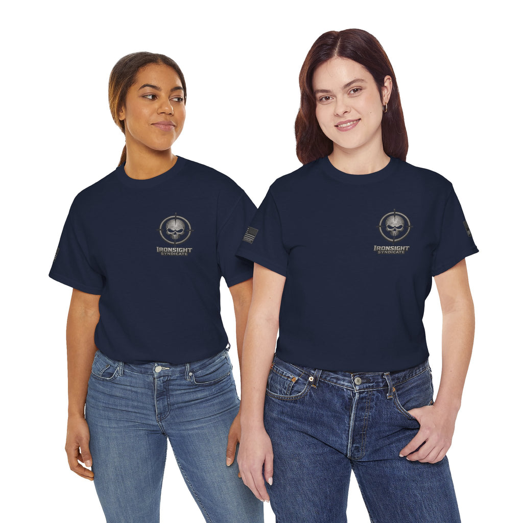 The Devil Whispered T-Shirt — Tactical Skull Target Logo Tee