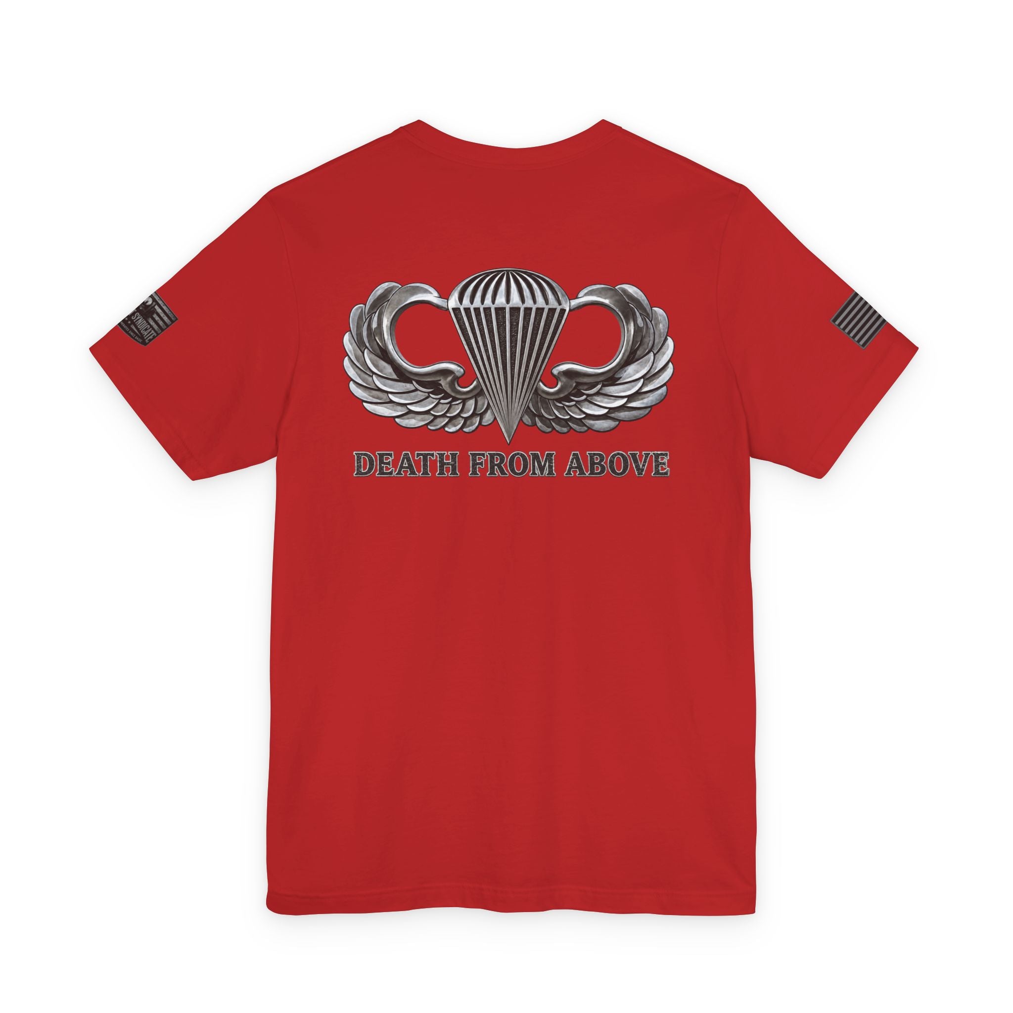 Airborne, Death From Above T - US Army Airborne Wings Veteran T-Shirt | Ironsight Syndicate