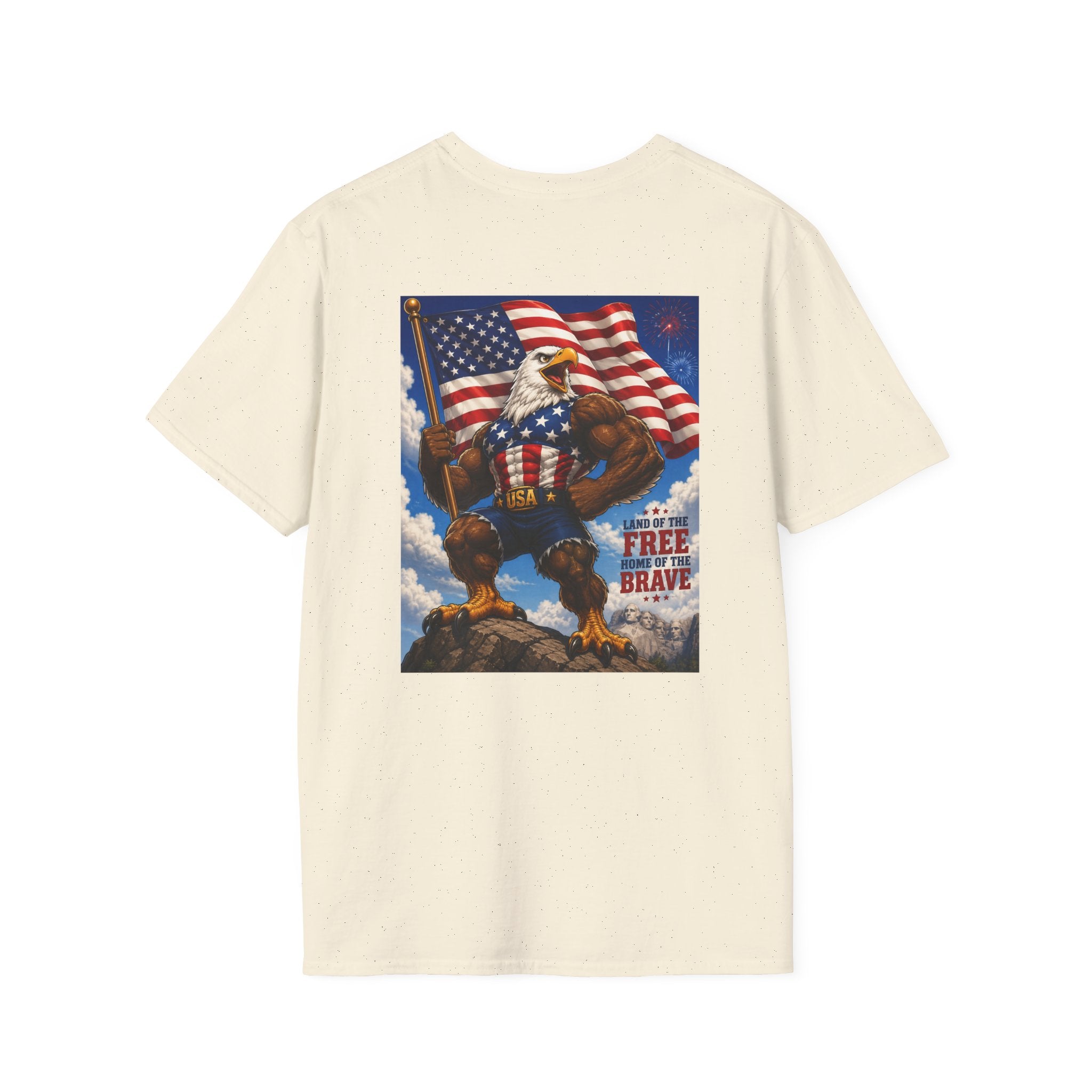 Merican Eagle T-Shirt | Patriotic Military Graphic Tee for Veterans & Patriots, Adult (13 and up), unisex