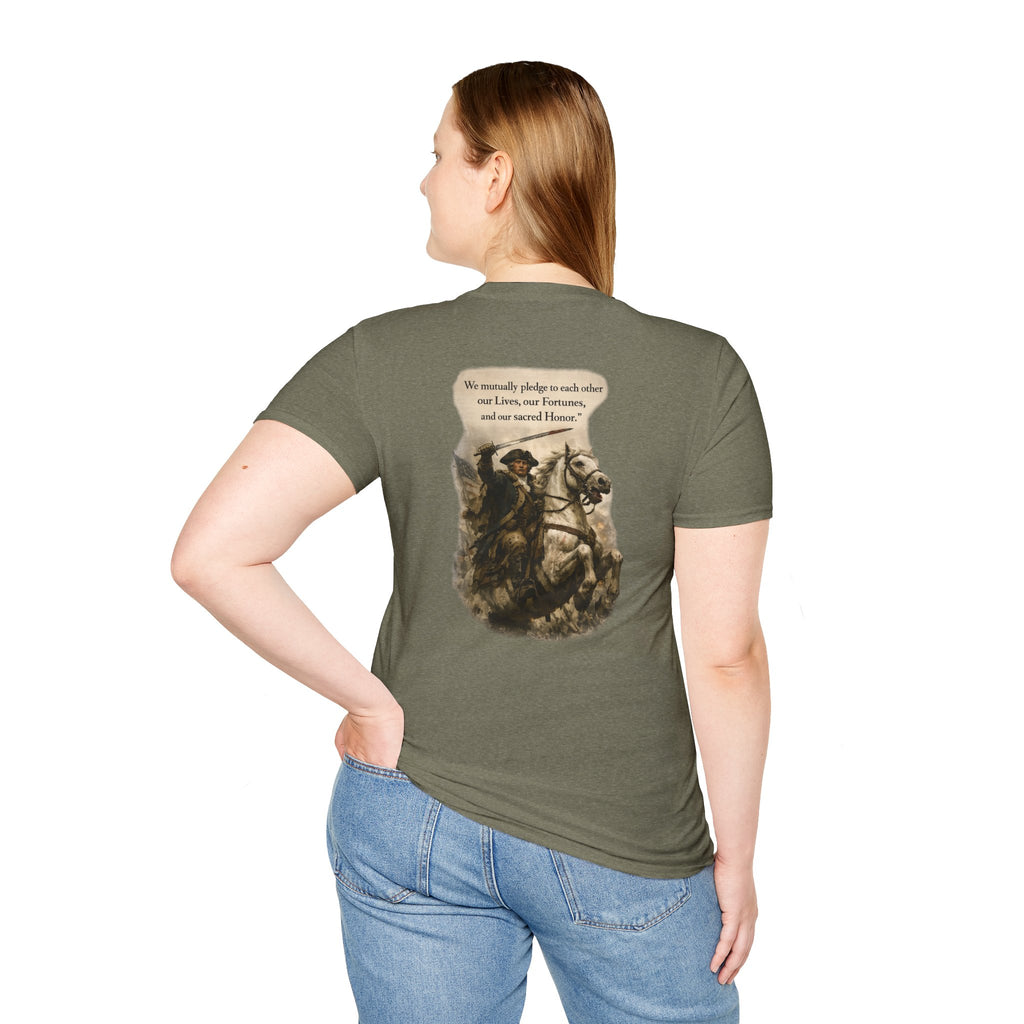 July 4th George Washington T-Shirt | Patriotic Military Graphic Tee for Veterans & Patriots, Adult (13 and up), unisex
