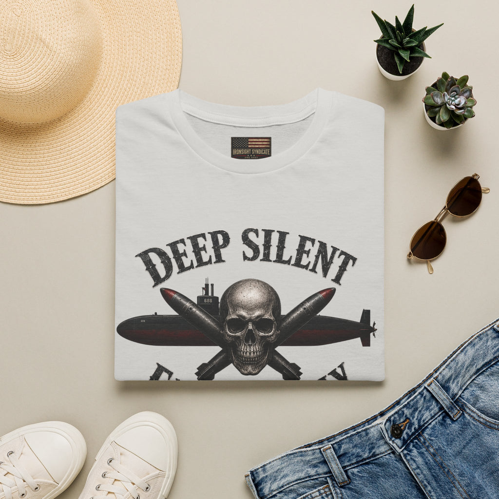 Deep, Silent, Fast Deadly US Navy Submariner Graphic Front T-Shirt