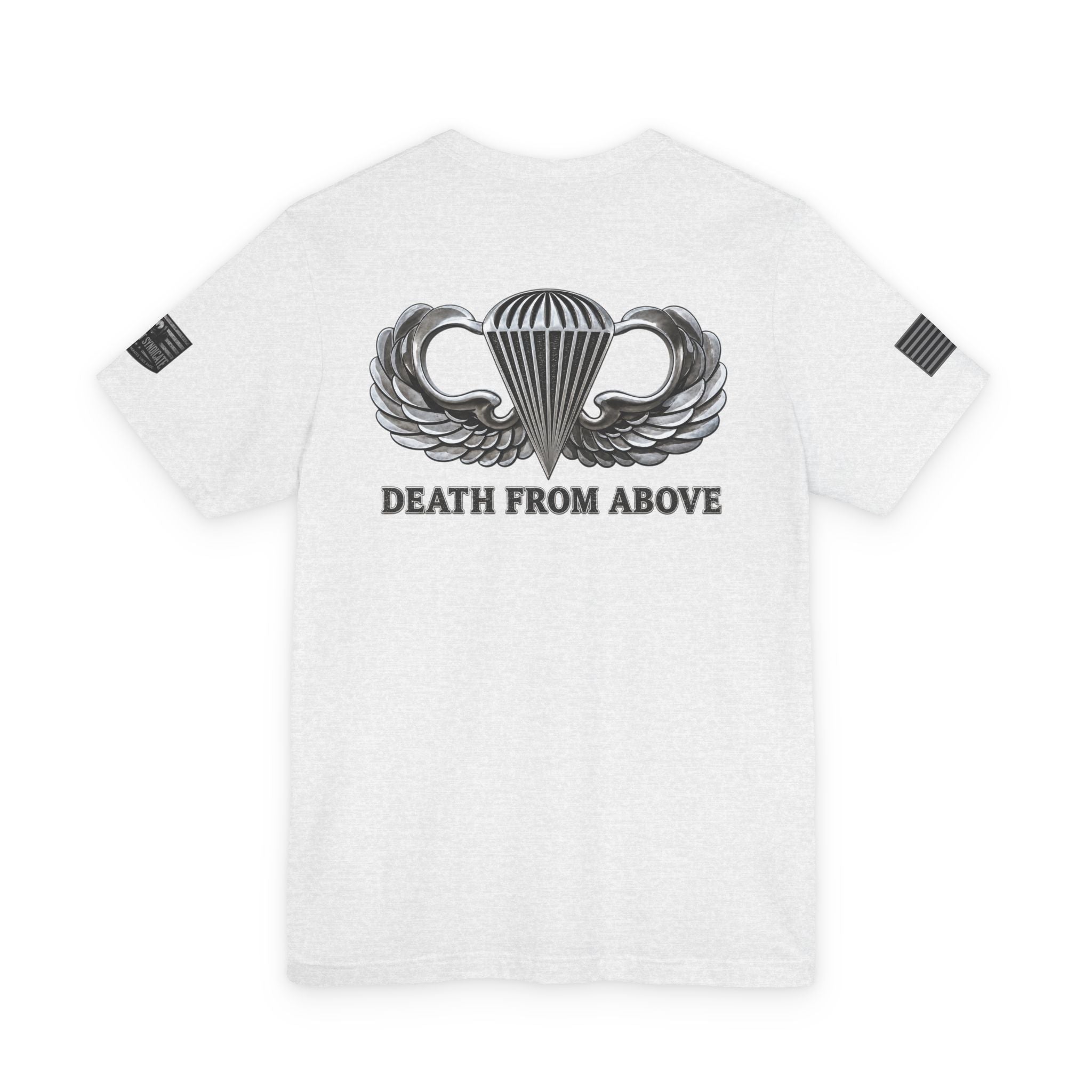 Airborne, Death From Above T - US Army Airborne Wings Veteran T-Shirt | Ironsight Syndicate