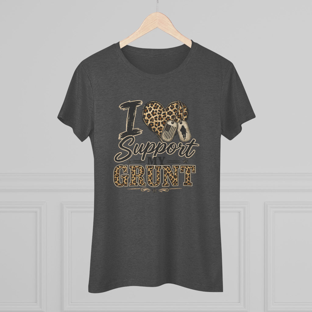 I Support My Grunt Tee — Women's Military Spouse Graphic Shirt