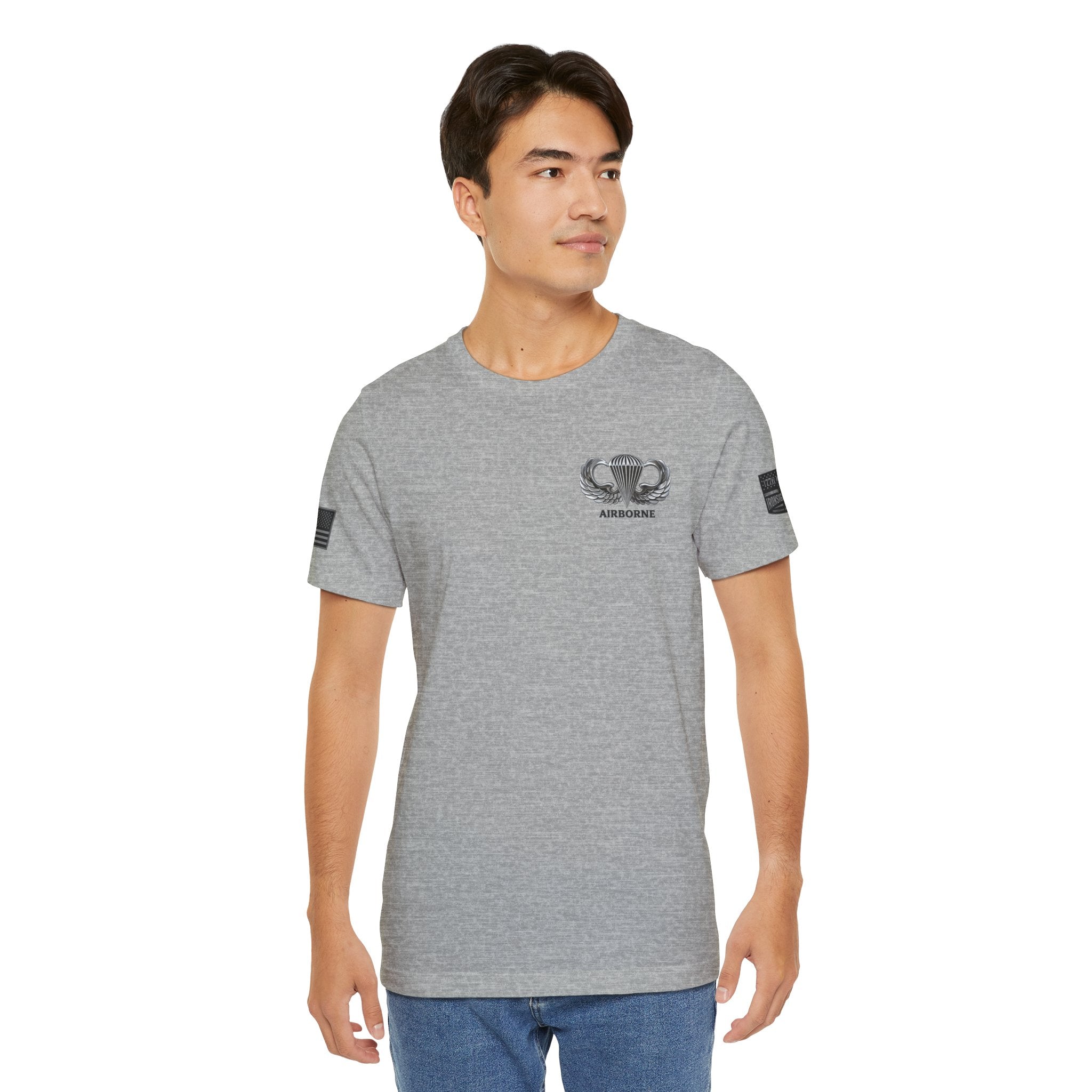 Airborne, Death From Above T - US Army Airborne Wings Veteran T-Shirt | Ironsight Syndicate