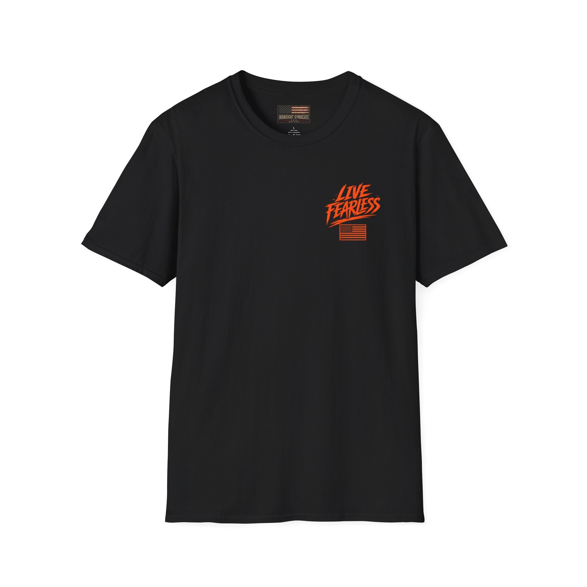 Live Fearless Military-Inspired Graphic T-Shirt - Black | Ironsight Syndicate