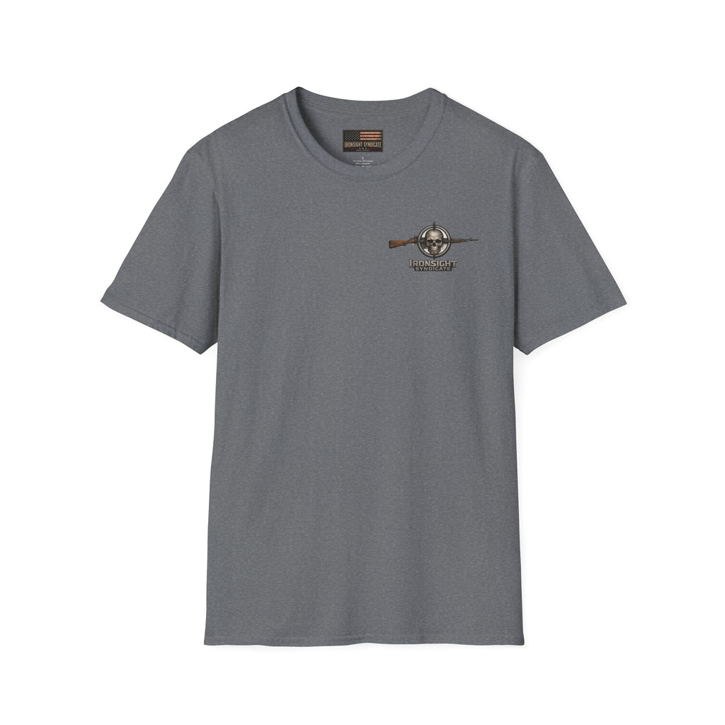 VA Knee injury claim is not service connected T-Shirt - Graphite Heather | Ironsight Syndicate