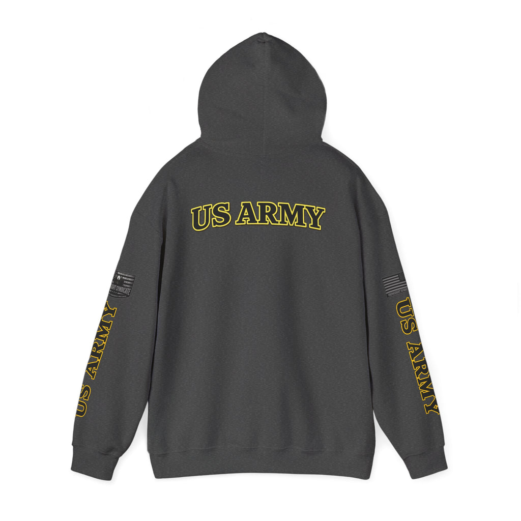 US Army Veteran Crest Graphic Hoodie – Premium Heavyweight Military Pride Sweatshirt