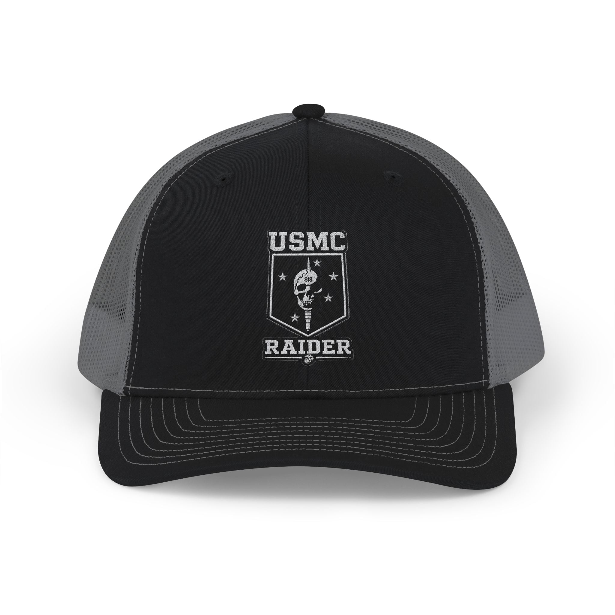 USMC Raider Trucker Cap - Vintage Military Snapback Hat