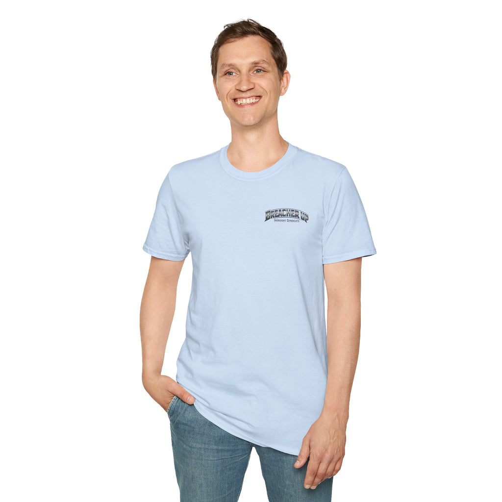 Breacher Up Red While and  Blue T-Shirt, Adult (13 and up), unisex | Patriotic Military Graphic Tee for Veterans & Patriots, Adult (13 and up), unisex