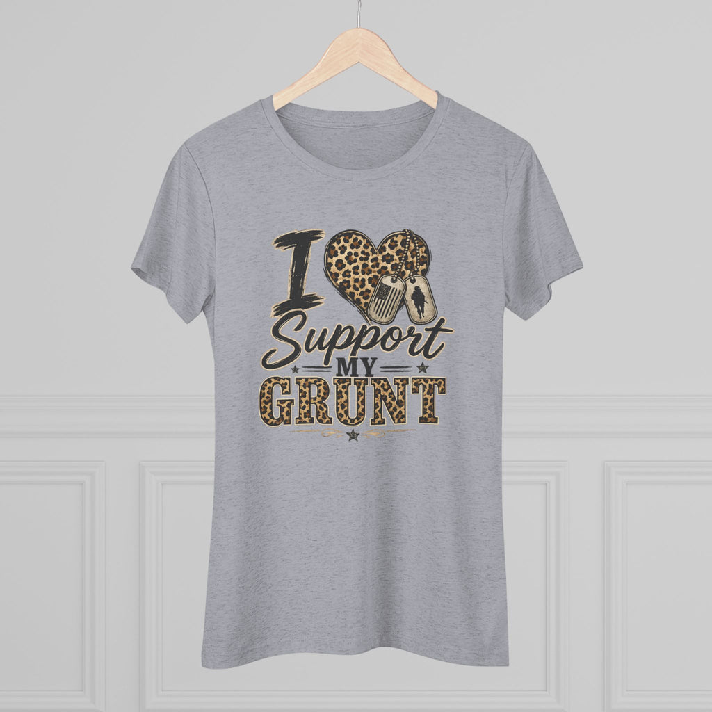 I Support My Grunt Tee — Women's Military Spouse Graphic Shirt