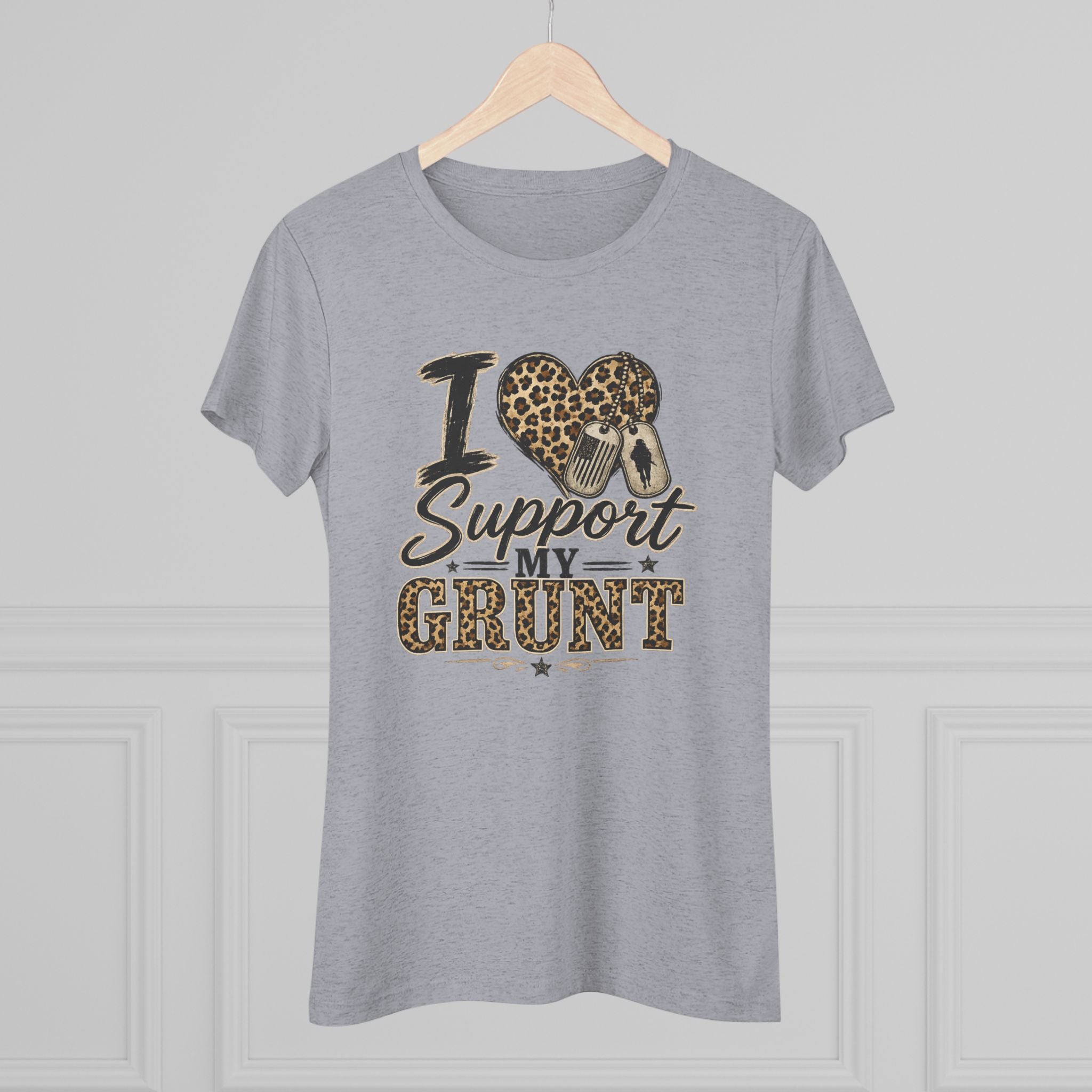 I Support My Grunt Tee — Women's Military Spouse Graphic Shirt