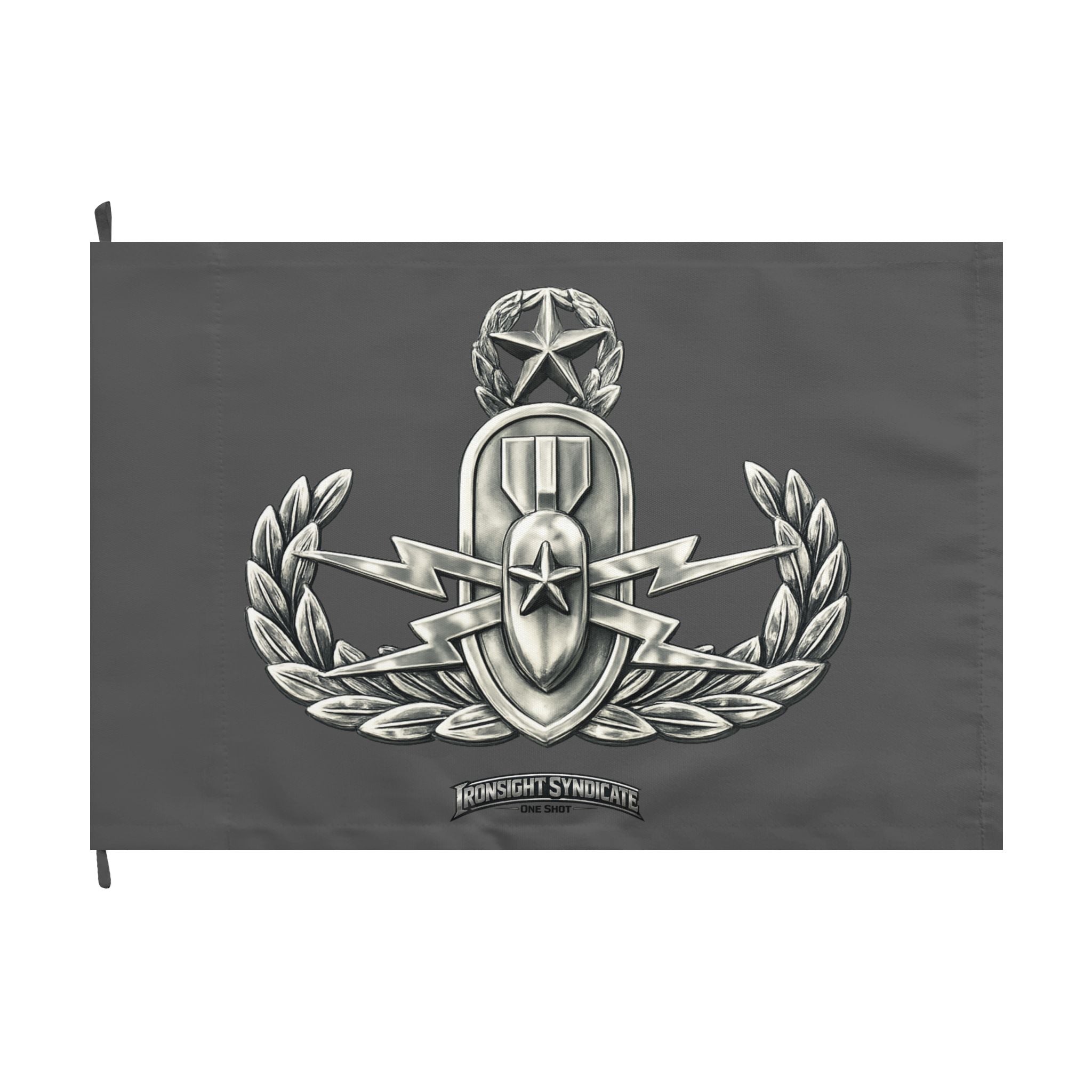 Navy EOD Master Tech Emblem Double-Sided Flag — Tactical Badge Banner  Adult (13 and up) unisex