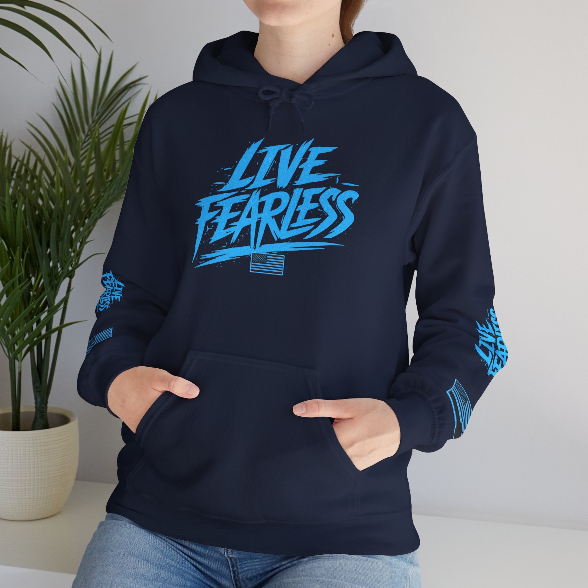 Live Fearless Hoodie | Premium Heavy Weight-Military-Inspired Patriotic Hoodie | Ironsight Syndicate
