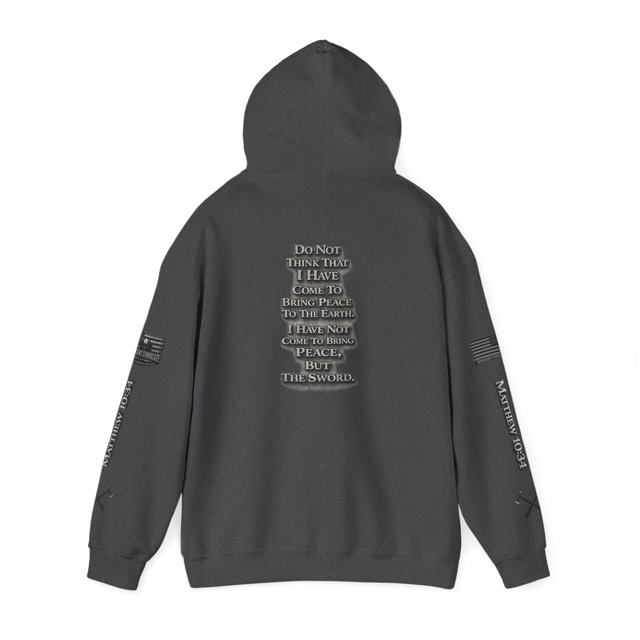 Matthew 10:34 Hooded Sweatshirt | Ironsight Syndicate