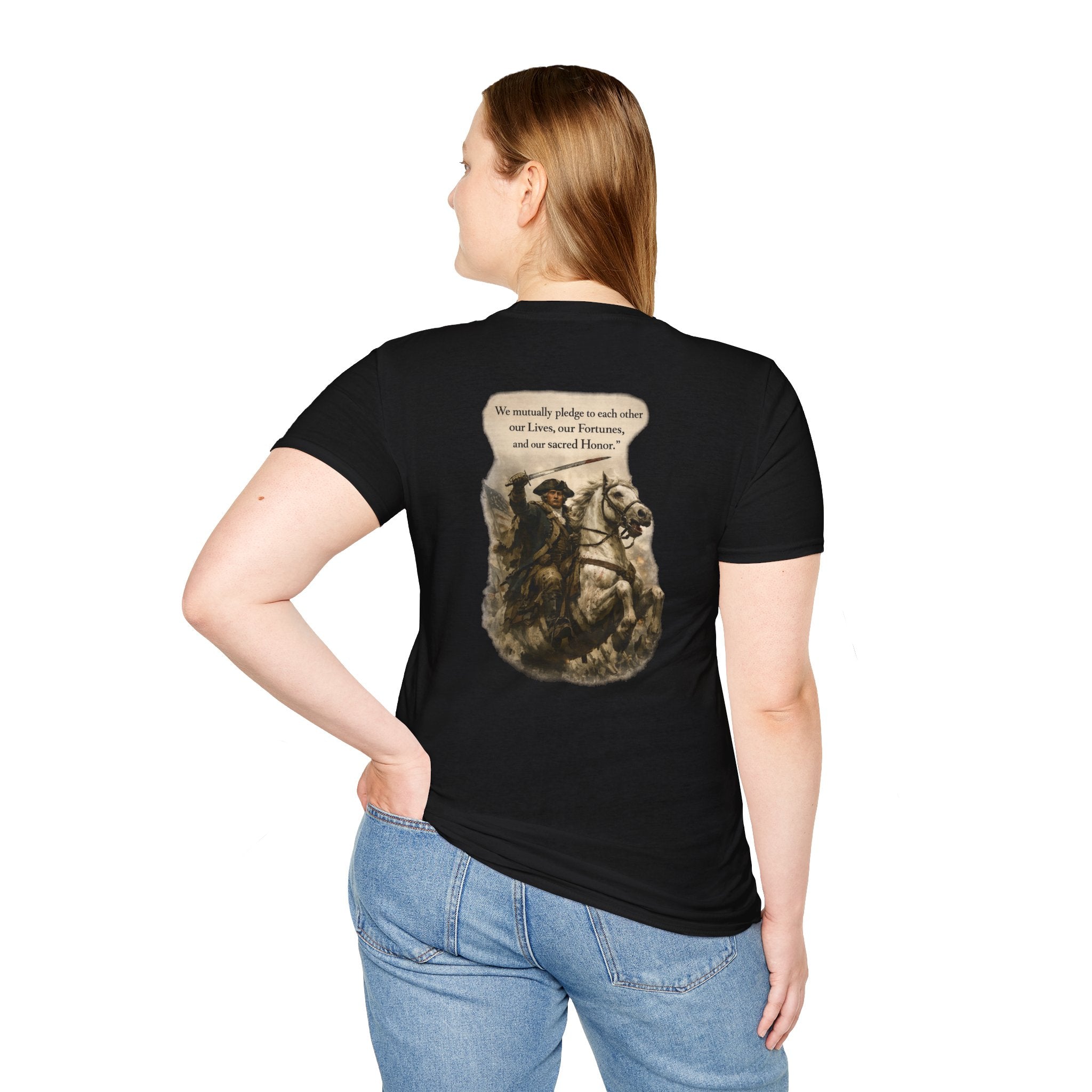 July 4th George Washington T-Shirt | Patriotic Military Graphic Tee for Veterans & Patriots, Adult (13 and up), unisex