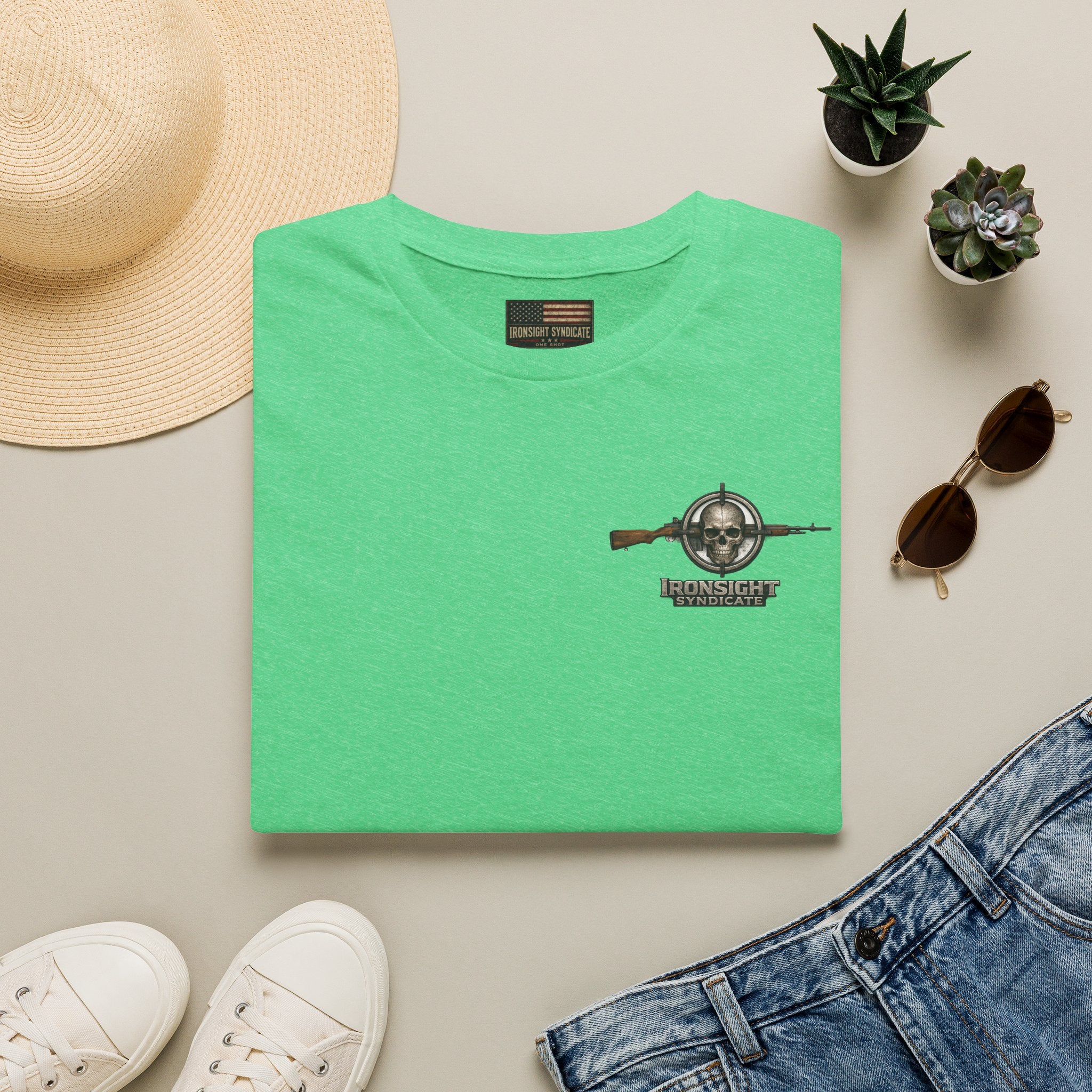 VA Knee injury claim is not service connected T-Shirt - Heather Irish Green | Ironsight Syndicate