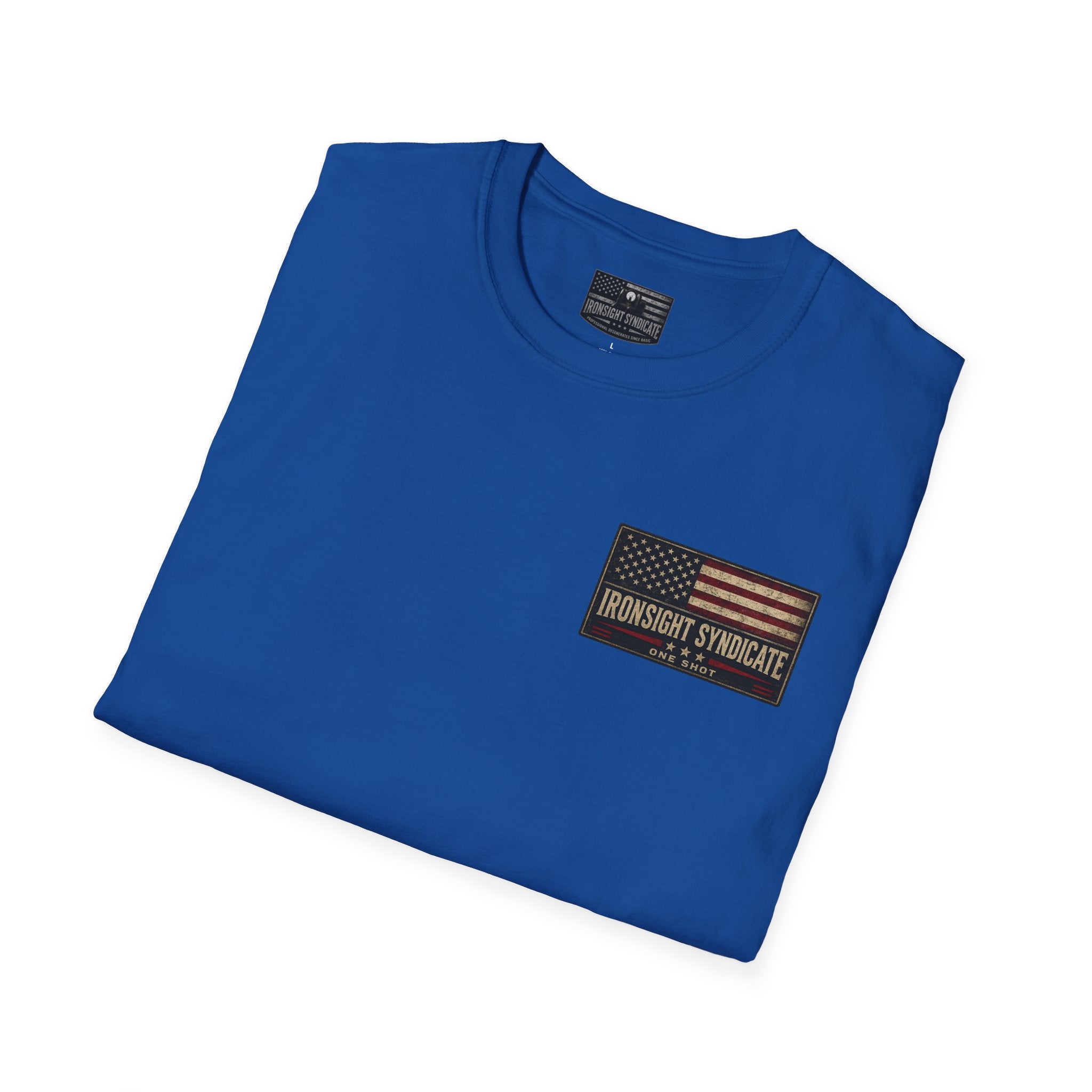 MH-60 Liberty Hawk! Patriotic Ironsight Syndicate T-Shirt | Patriotic Military Graphic Tee for Veterans & Patriots, Adult (13 and up), unisex