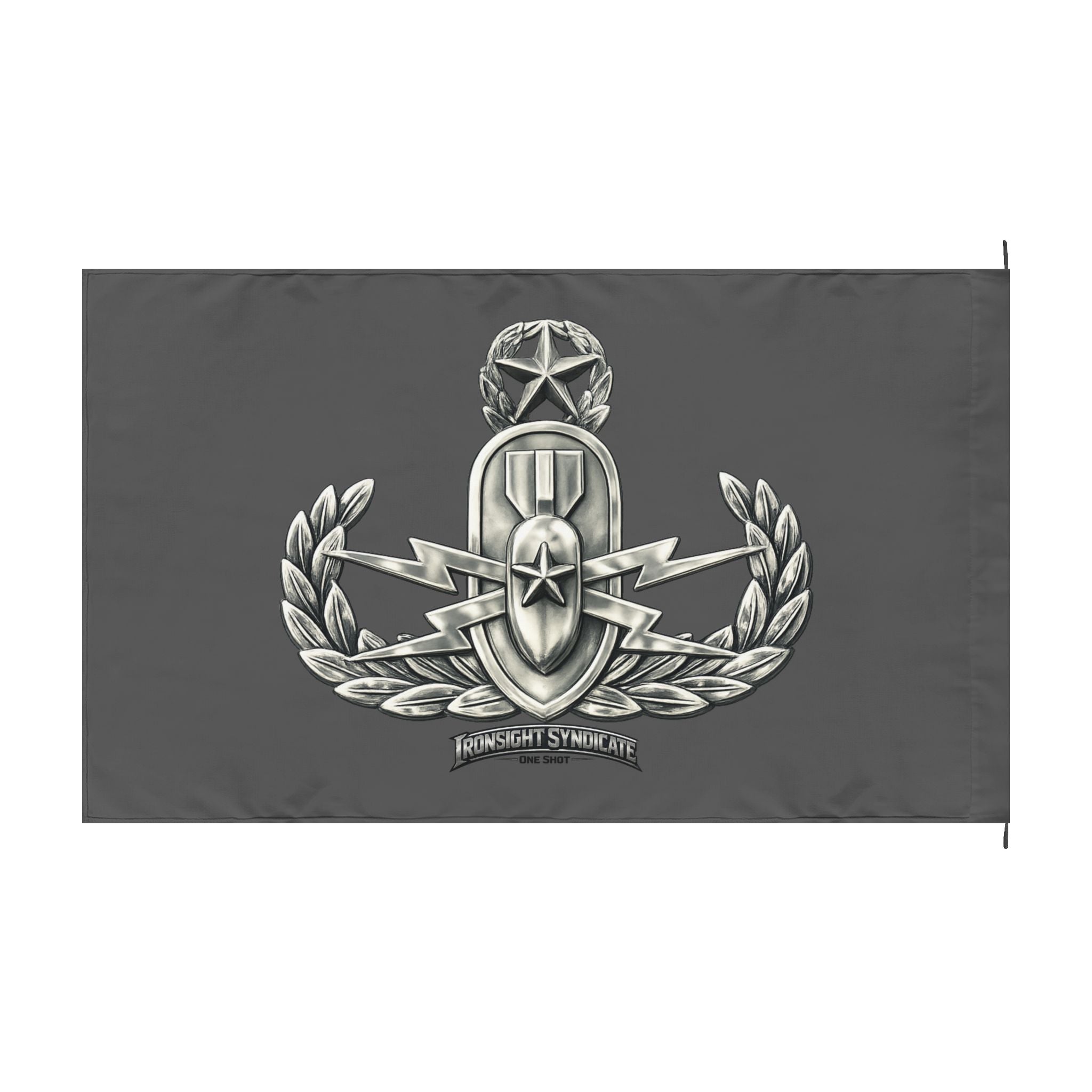 Navy EOD Master Tech Emblem Double-Sided Flag — Tactical Badge Banner  Adult (13 and up) unisex