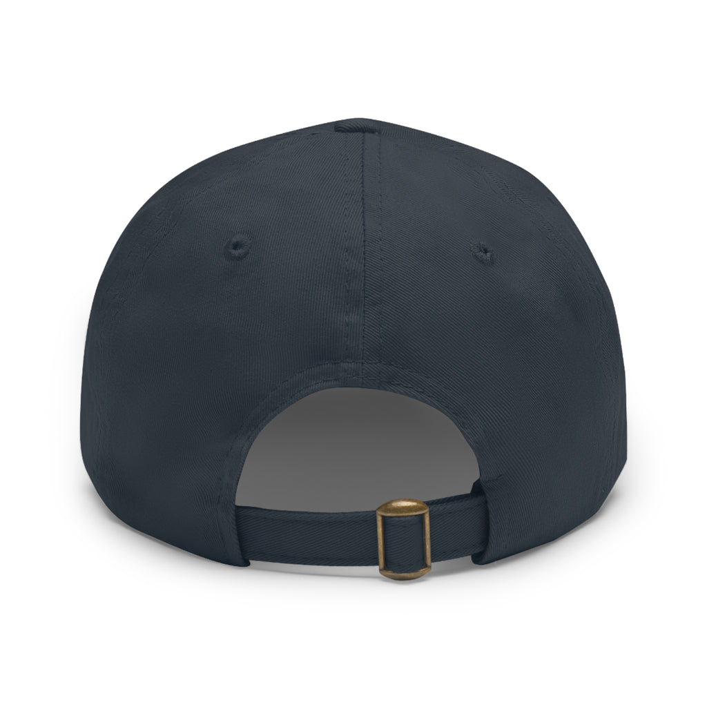 Embroidered Round Leather Patch Dad Hat – Ironsight Syndicate Logo