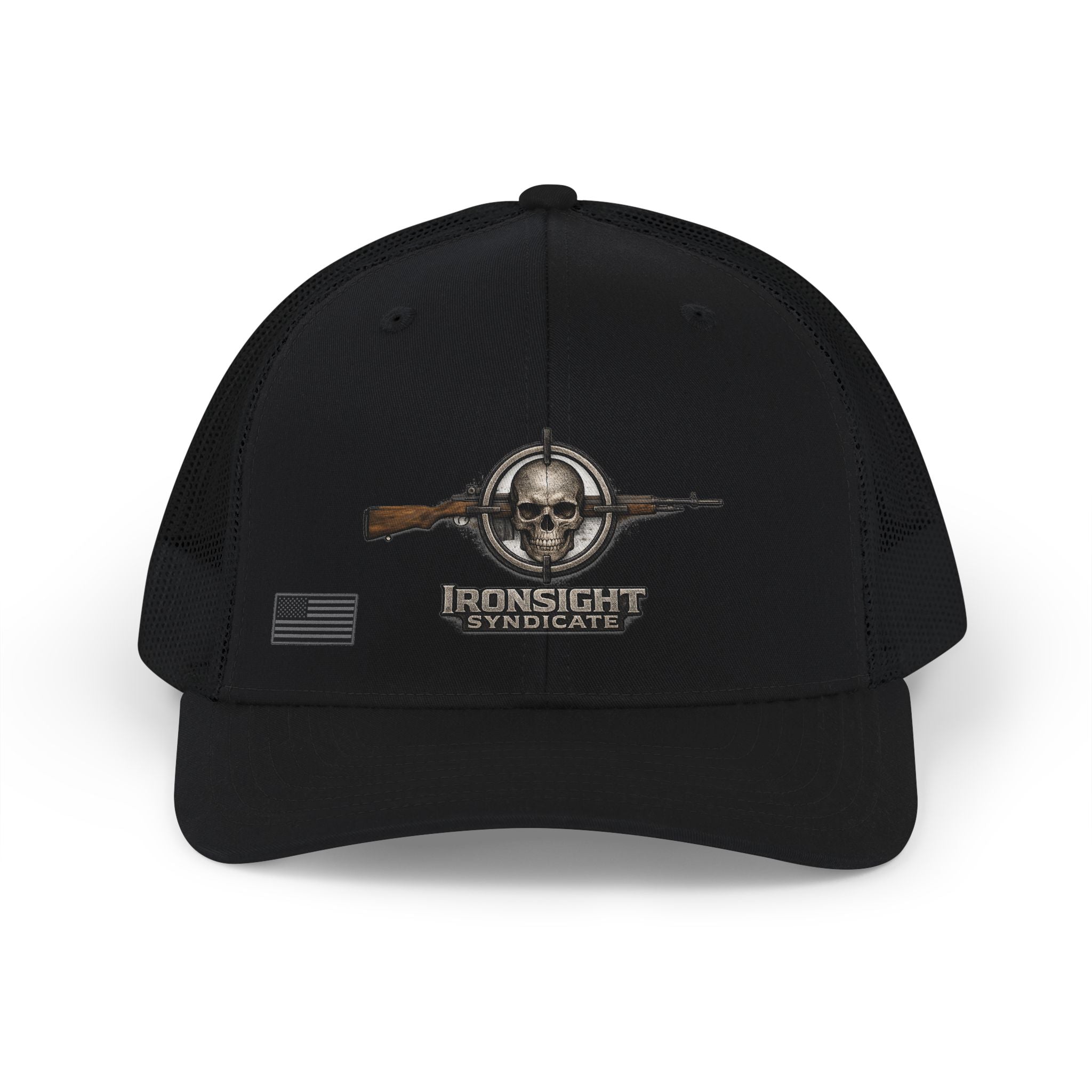Ironsight Syndicate Trucker Cap - Black / Black | Ironsight Syndicate