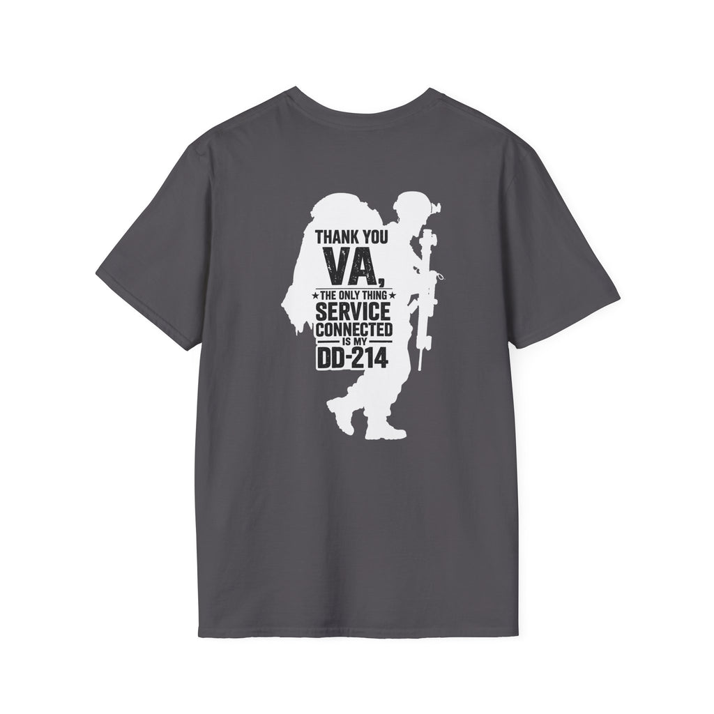DD-214 service connected T-Shirt (White Graphic)