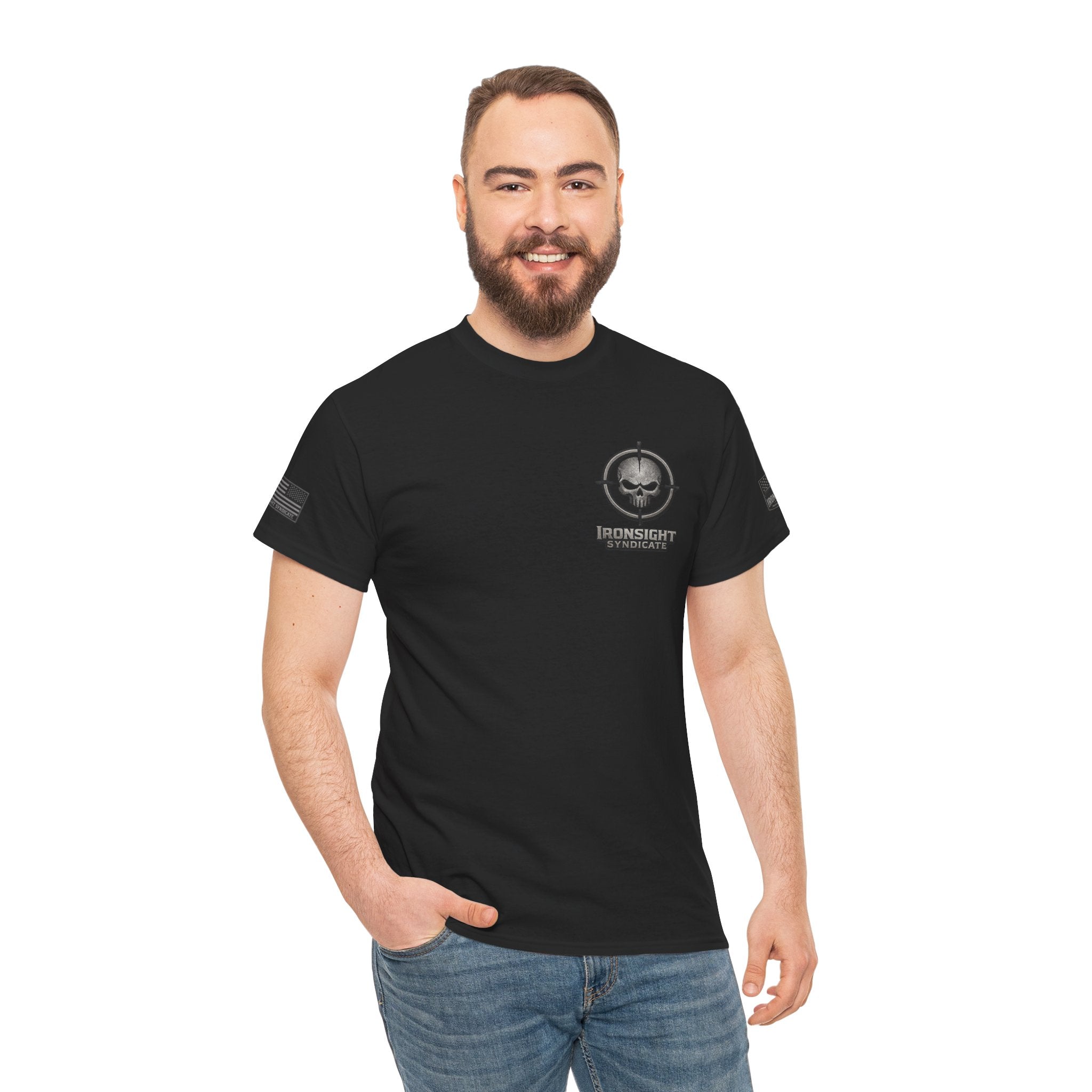The Devil Whispered T-Shirt — Tactical Skull Target Logo Tee