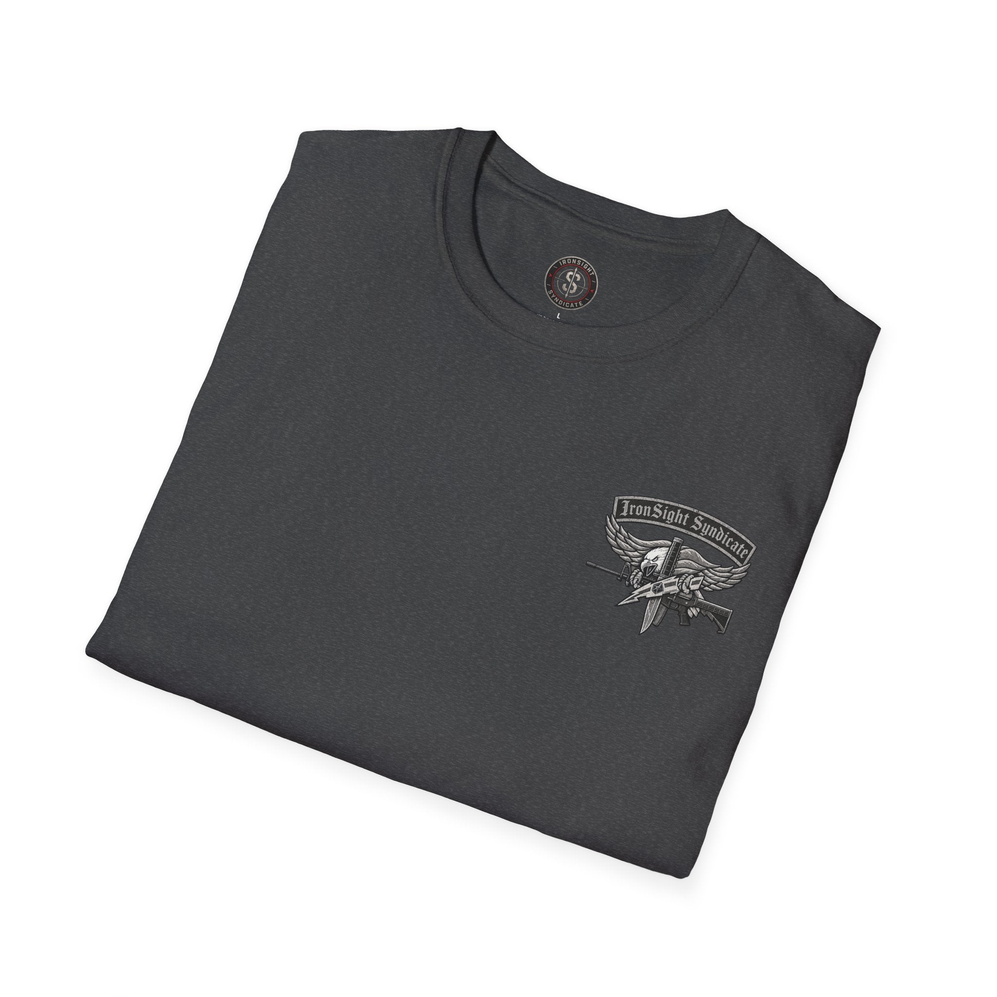 SWAT Eagle T-Shirt — "IronSight Syndicate"  T-Shirt | Patriotic Military Graphic Tee for Veterans & Patriots, Adult (13 and up), unisex