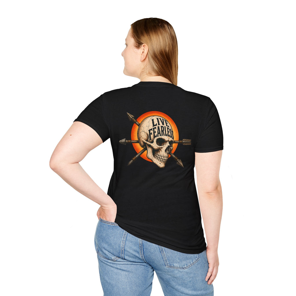 Live Fearless – Ancient Warrior Skull T-Shirt