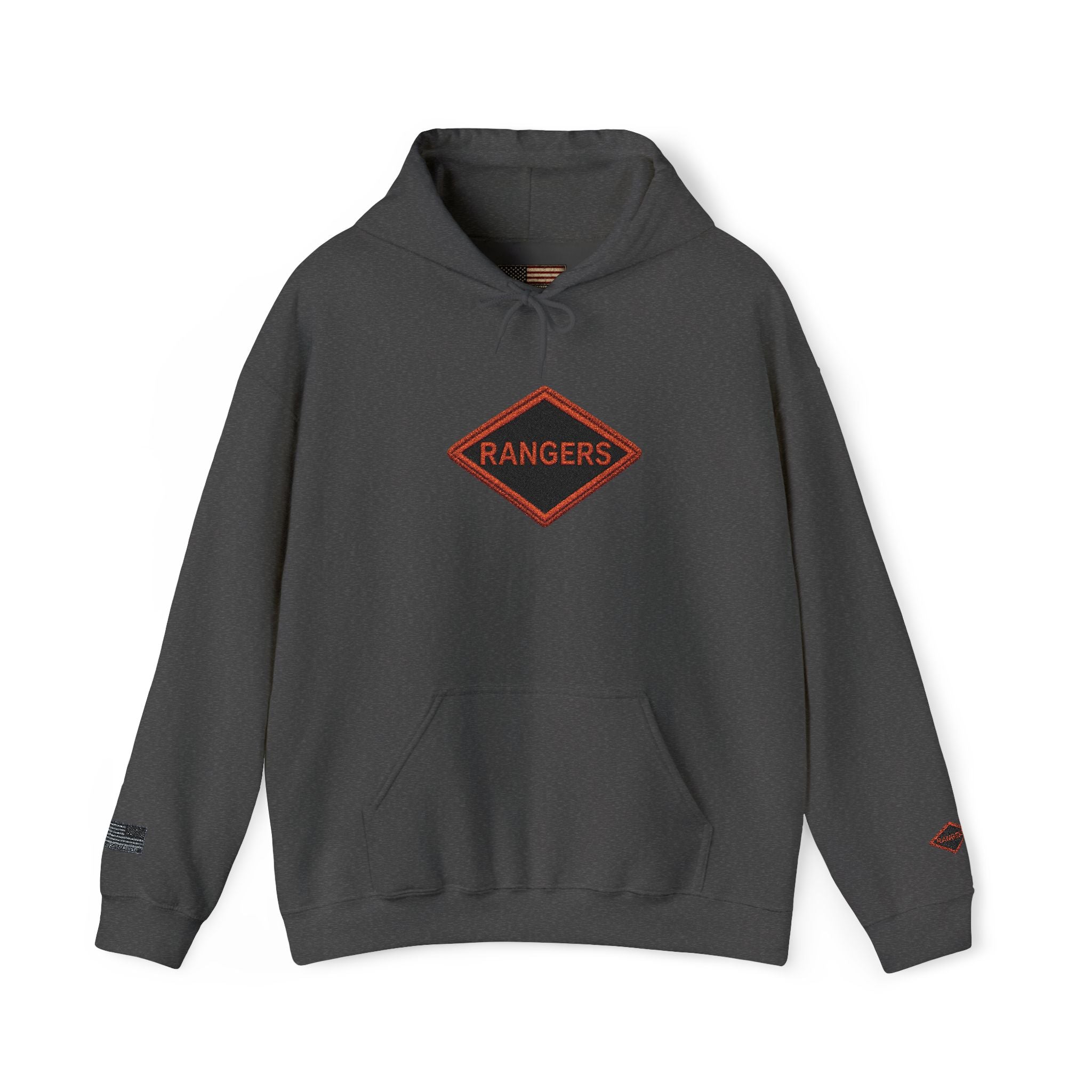Vintage Army Ranger Embroidered Hooded Sweatshirt