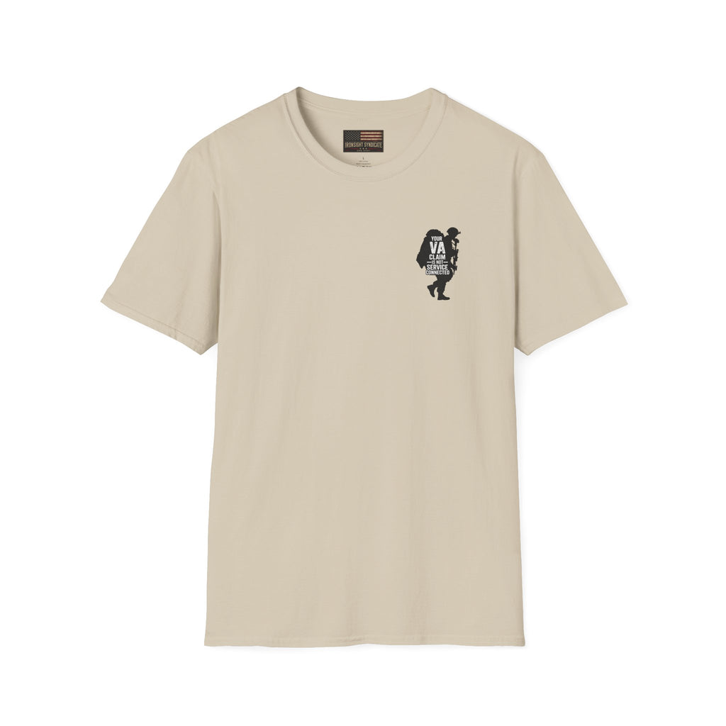 VA Tinnitus Claim is Not Service Connected T-Shirt | Ironsight Syndicate