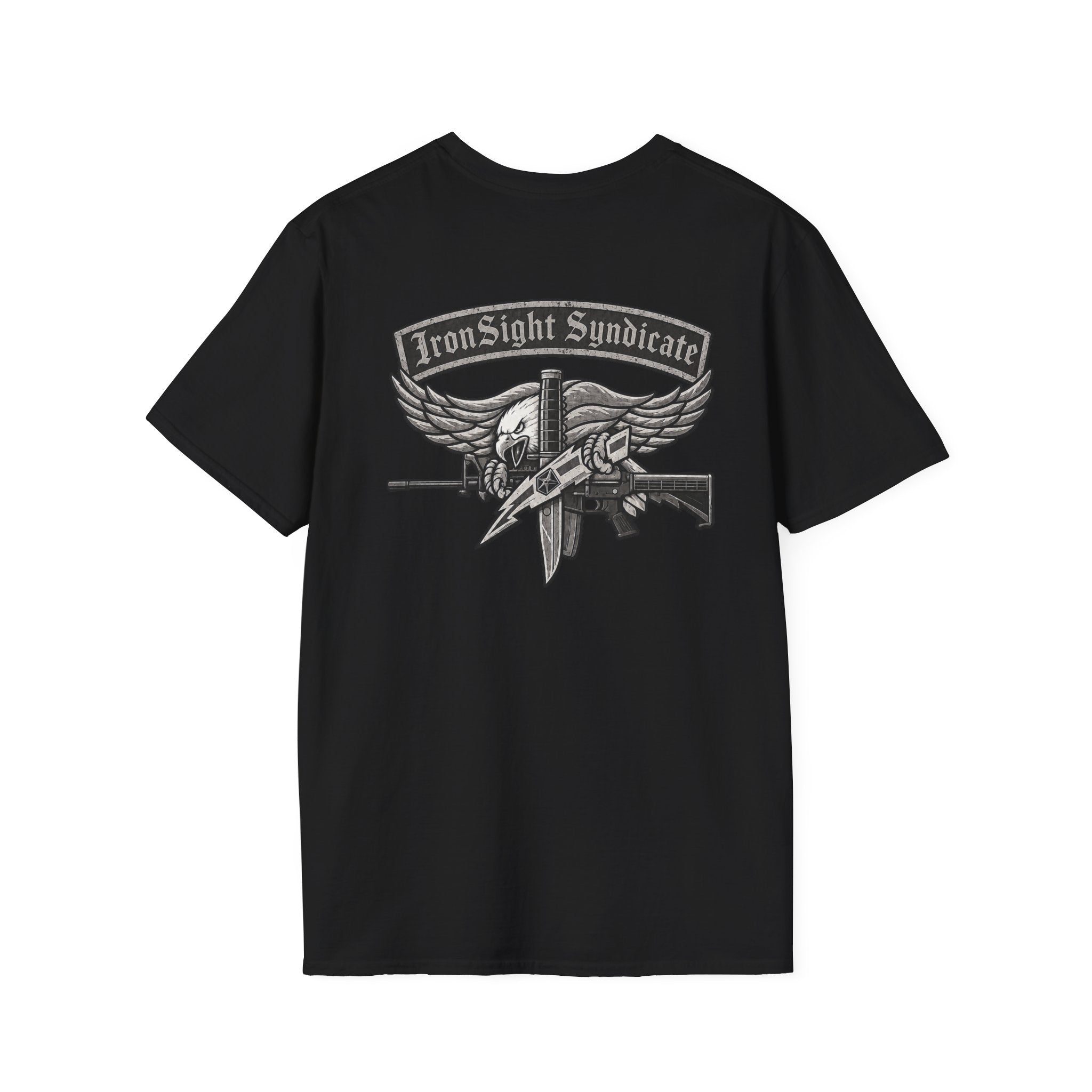 SWAT Eagle T-Shirt — "IronSight Syndicate"  T-Shirt | Patriotic Military Graphic Tee for Veterans & Patriots, Adult (13 and up), unisex